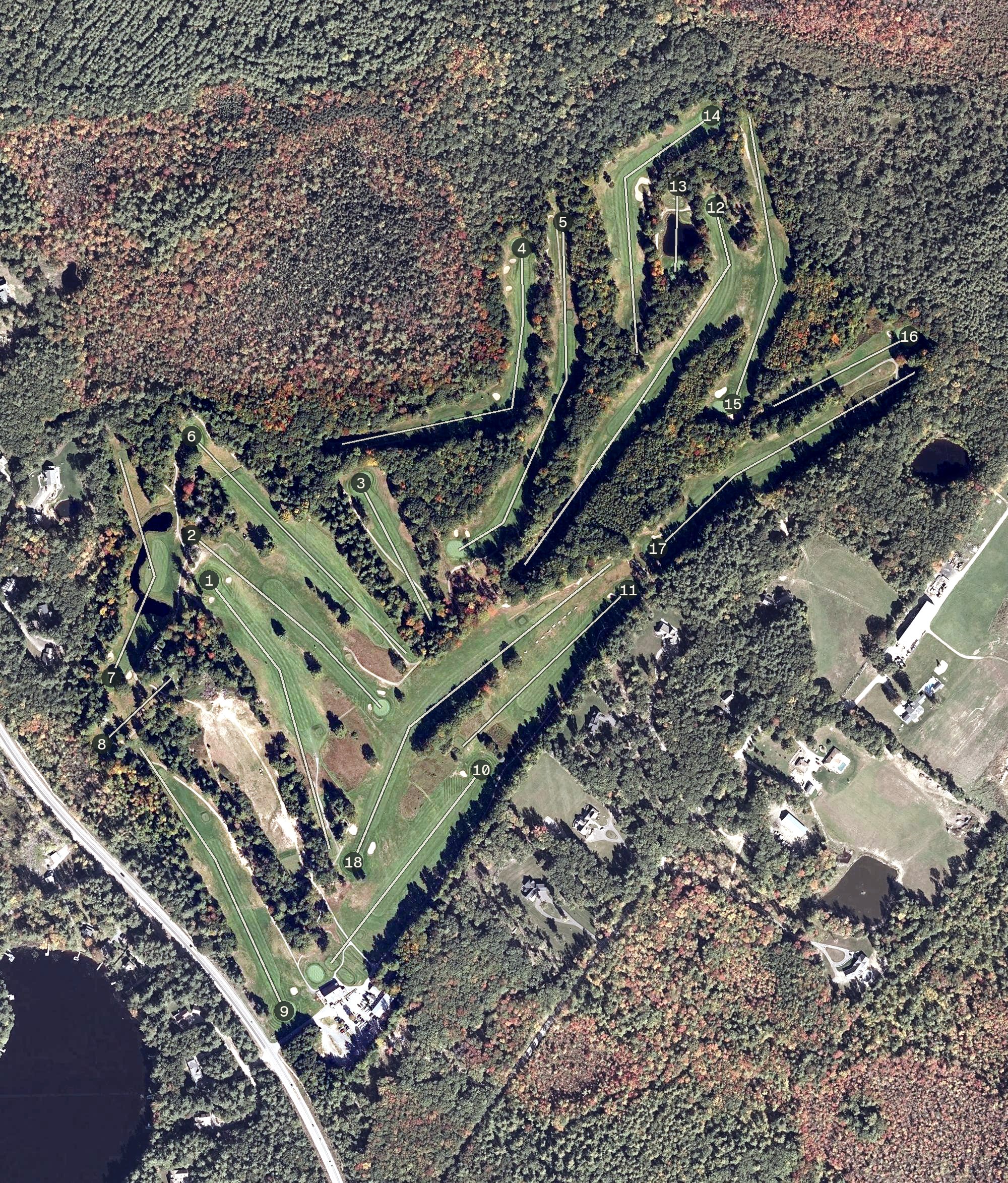 Aerial view of Sanford Country Club, ME