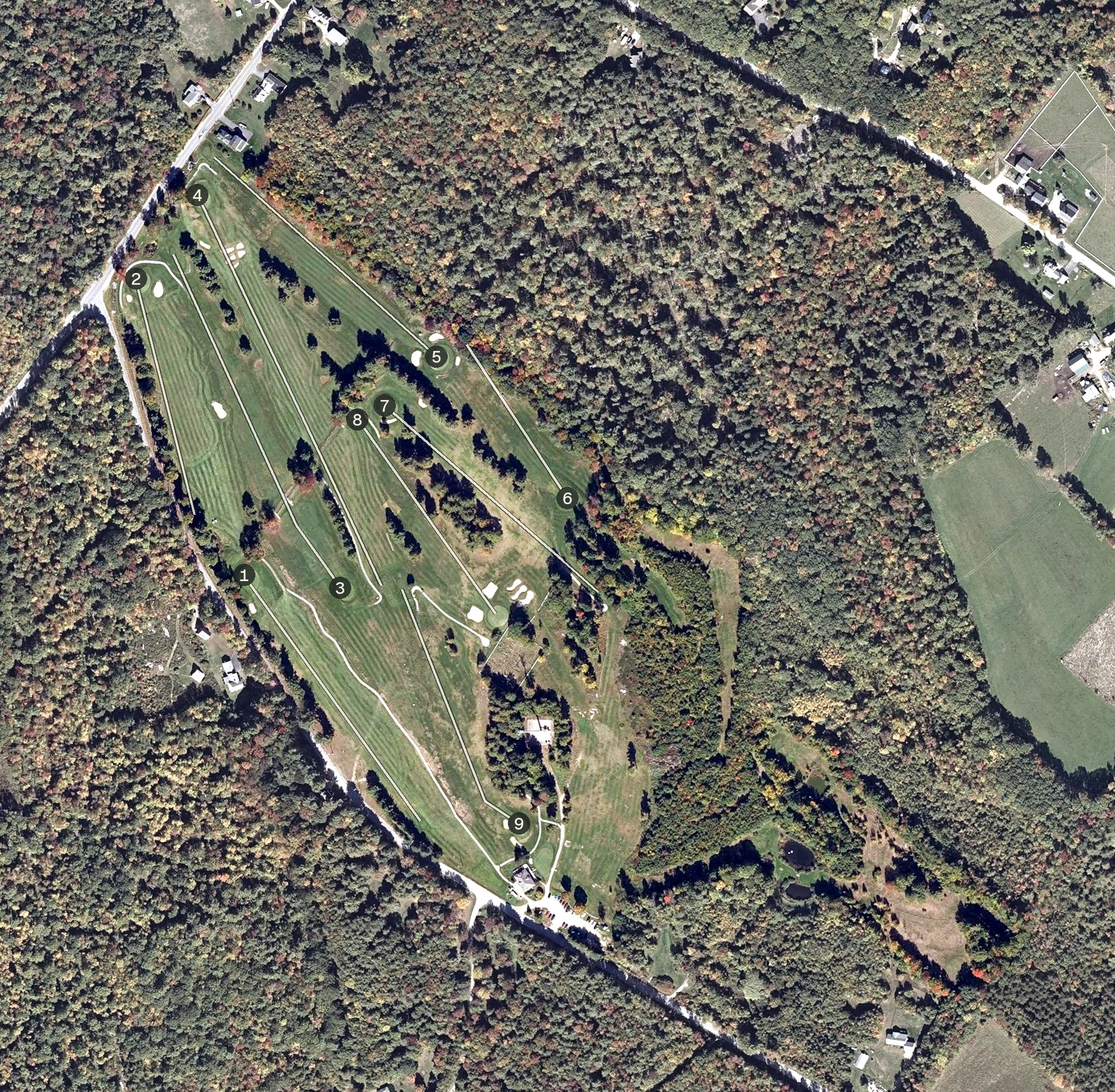 Aerial view of Summit Golf Course, ME
