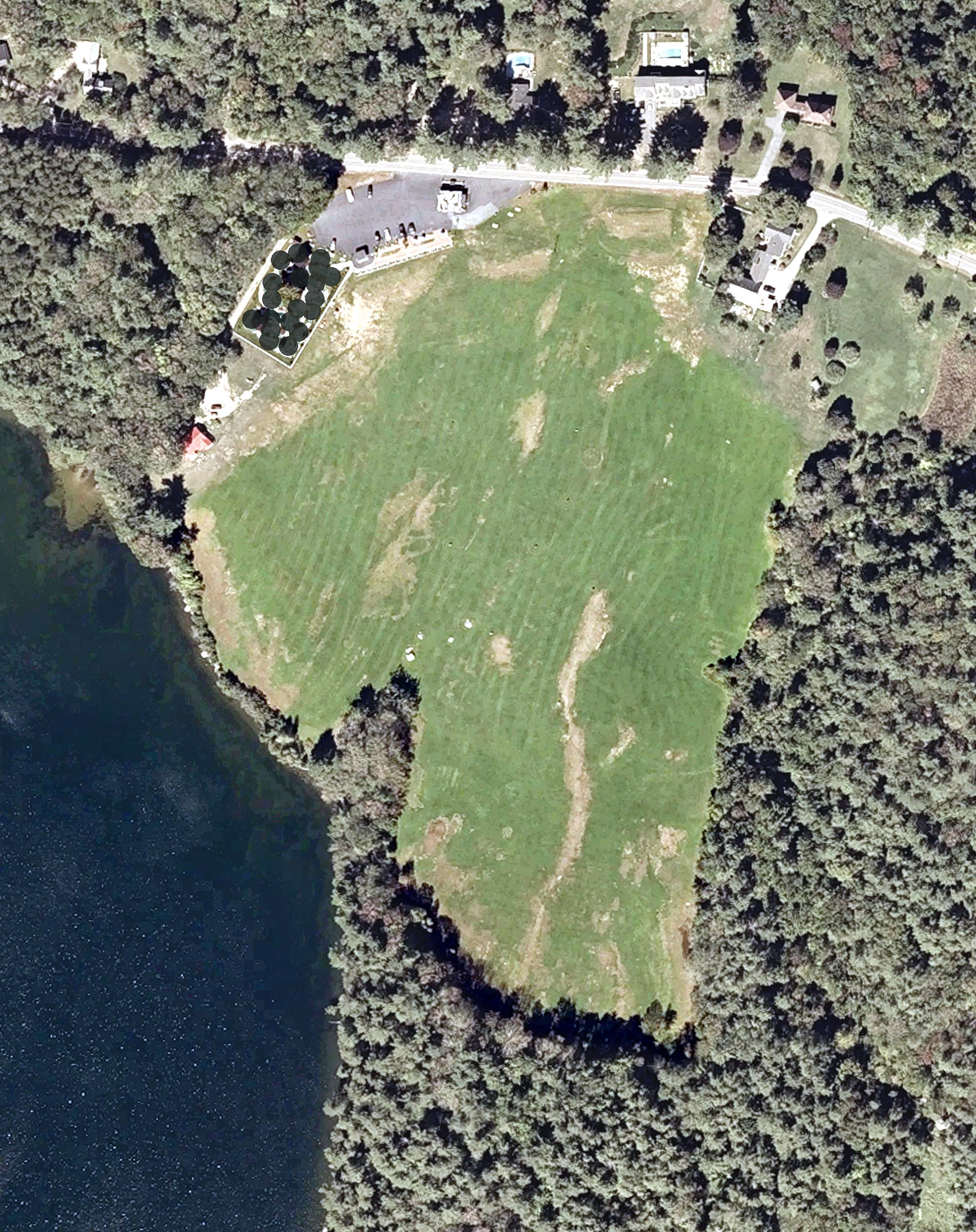 Aerial view of Taber's on the Lake, ME