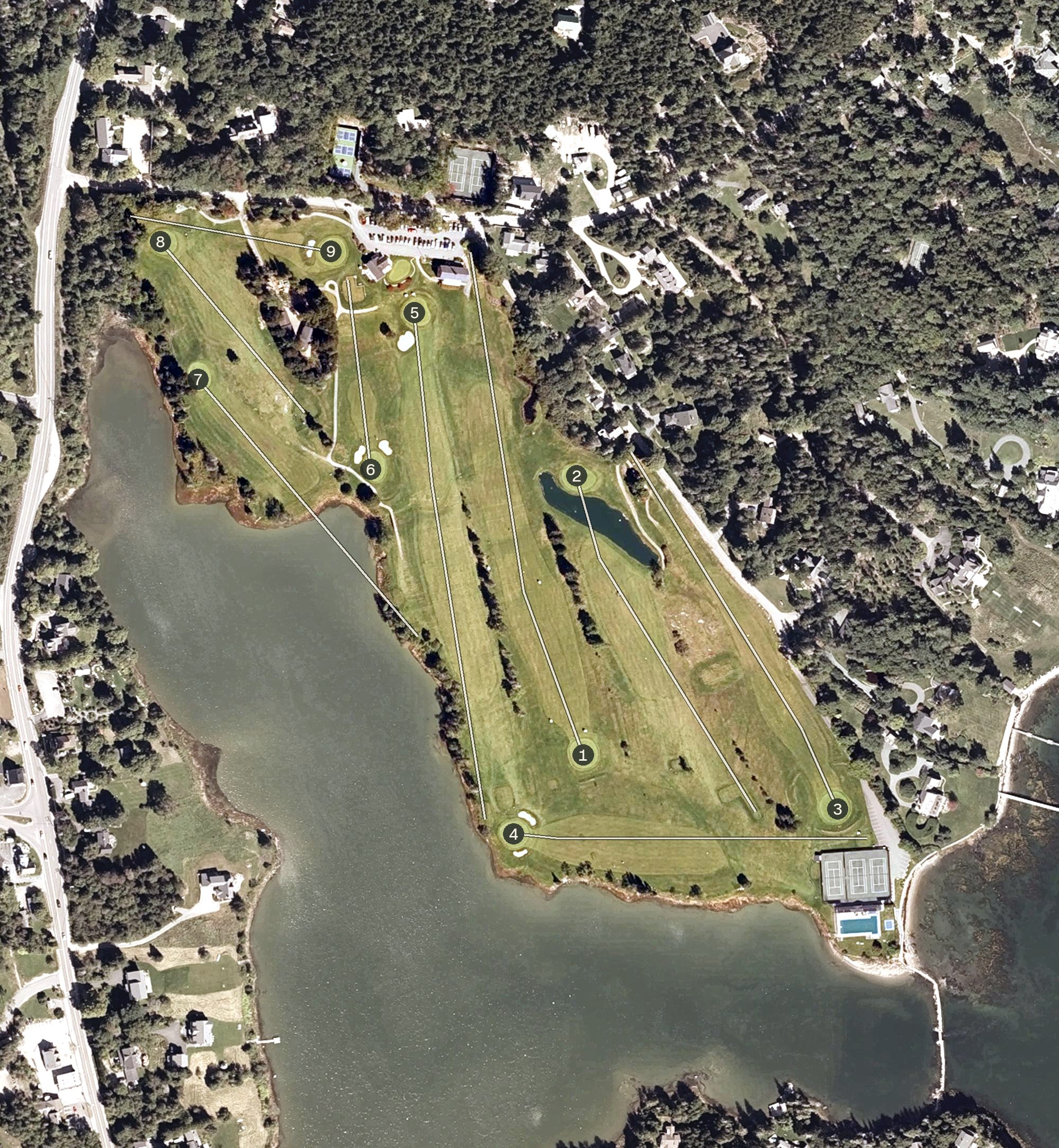 Aerial view of The Causeway Club, ME