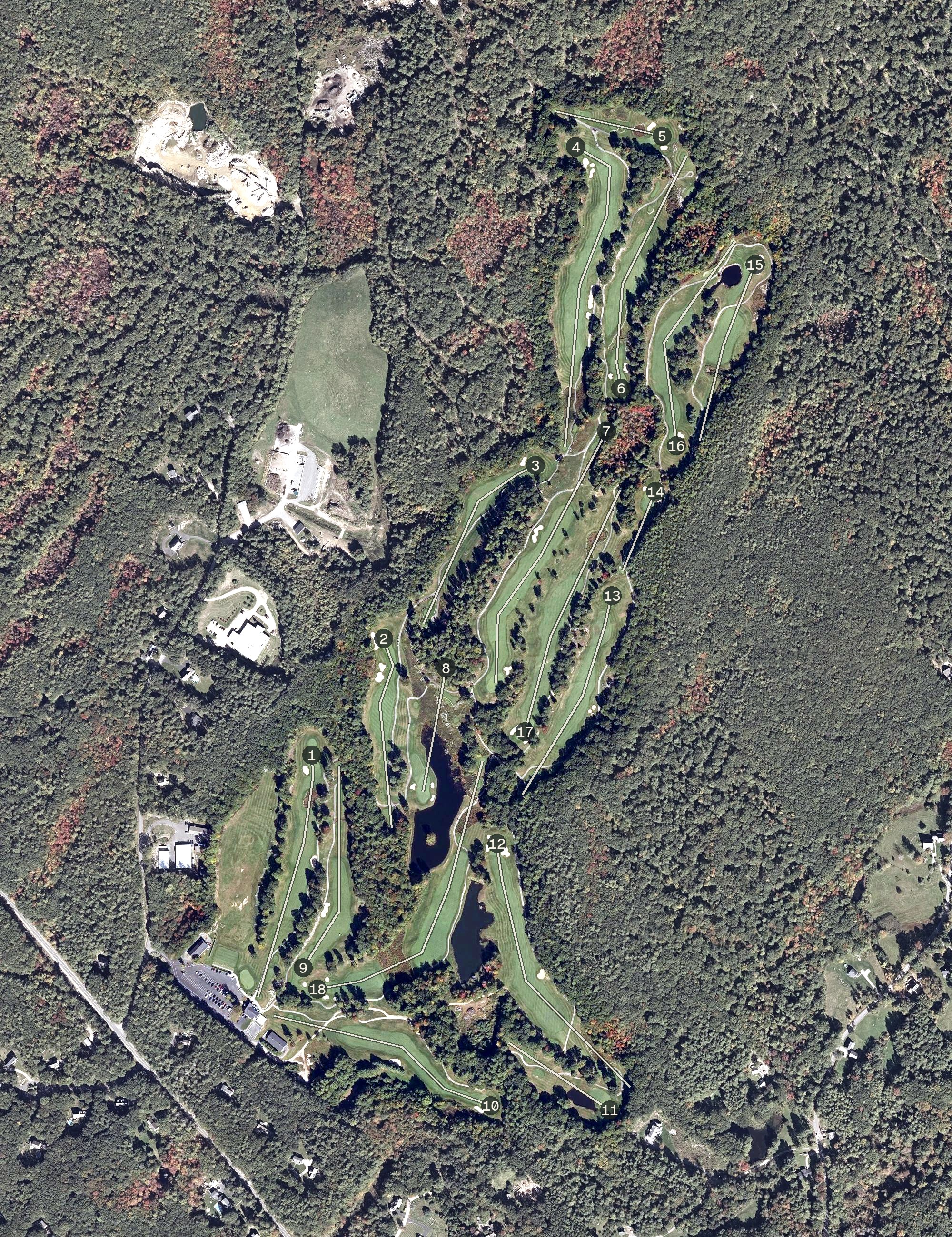 Aerial view of The Ledges Golf Club, ME