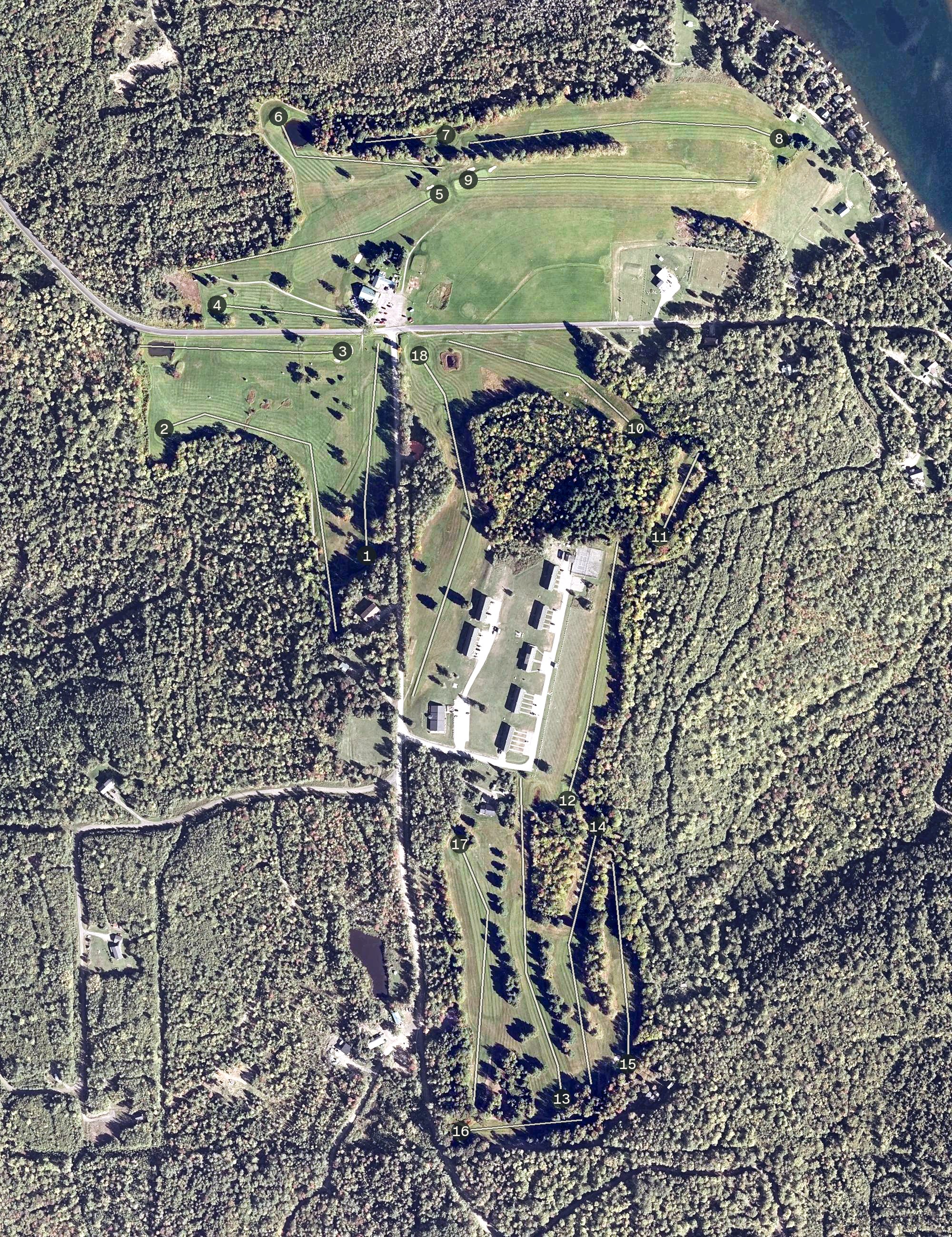 Aerial view of Va-Jo-Wa Golf Club, ME