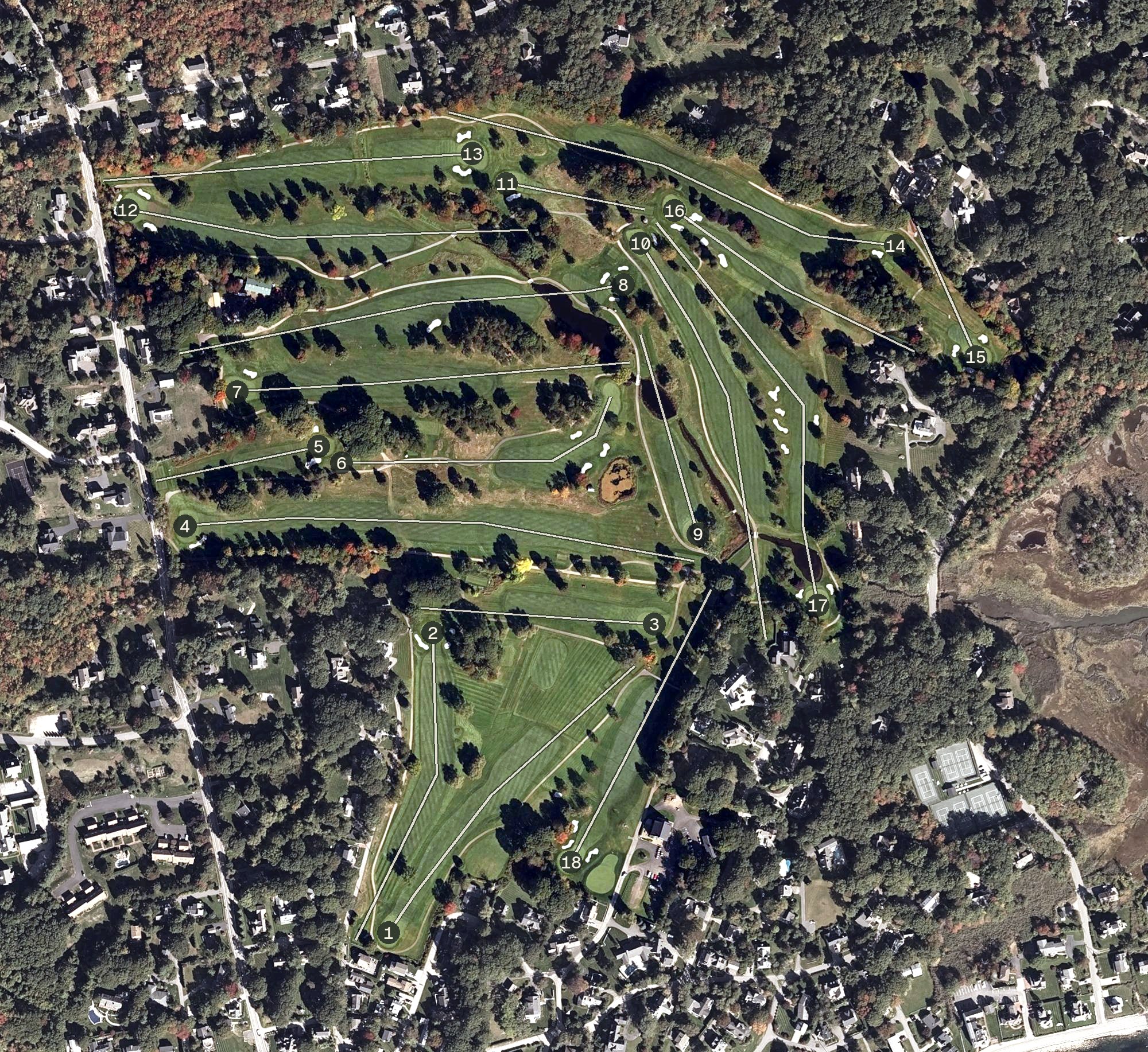 Aerial view of Webhannet Golf Club, ME