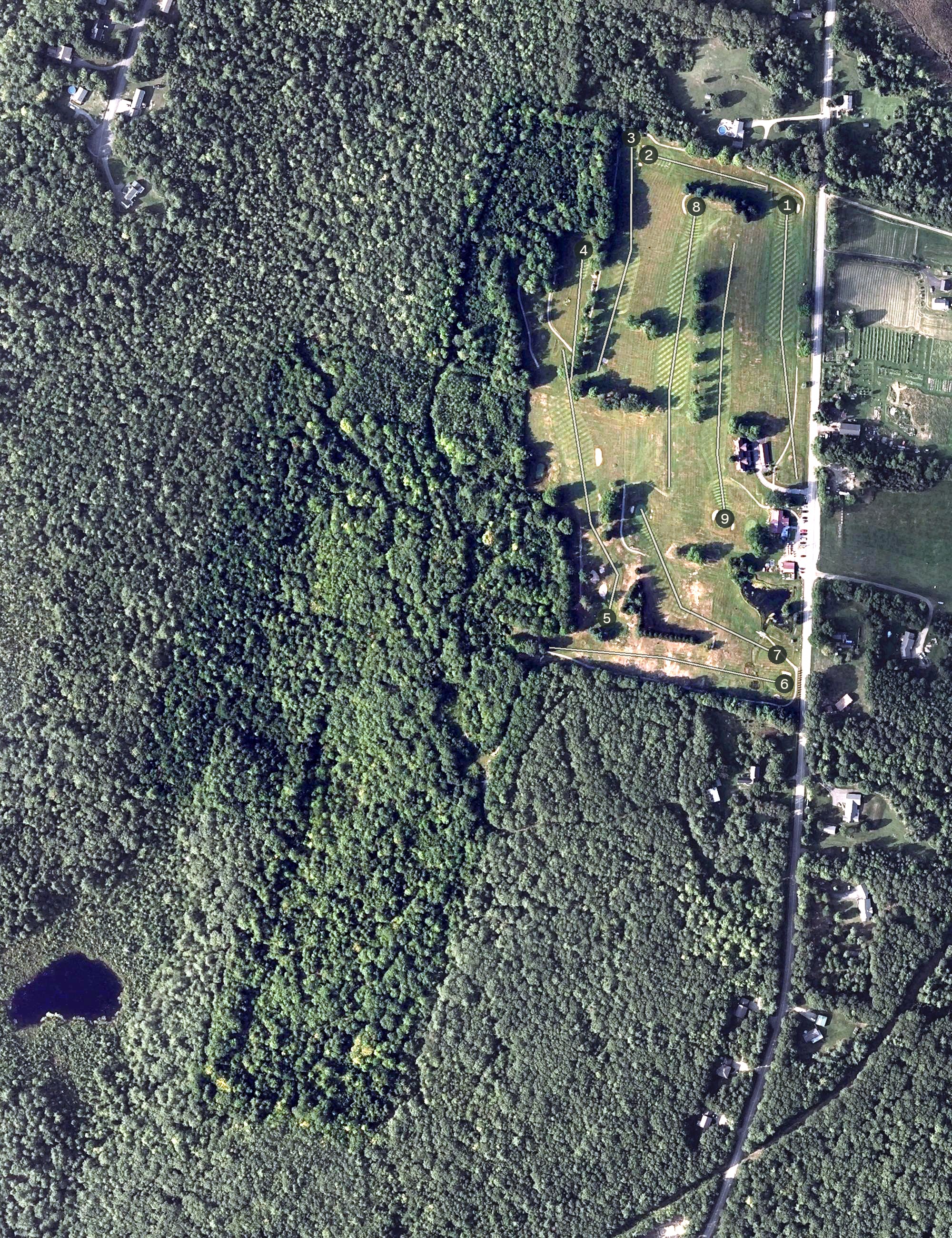 Aerial view of Western View Golf Club, ME