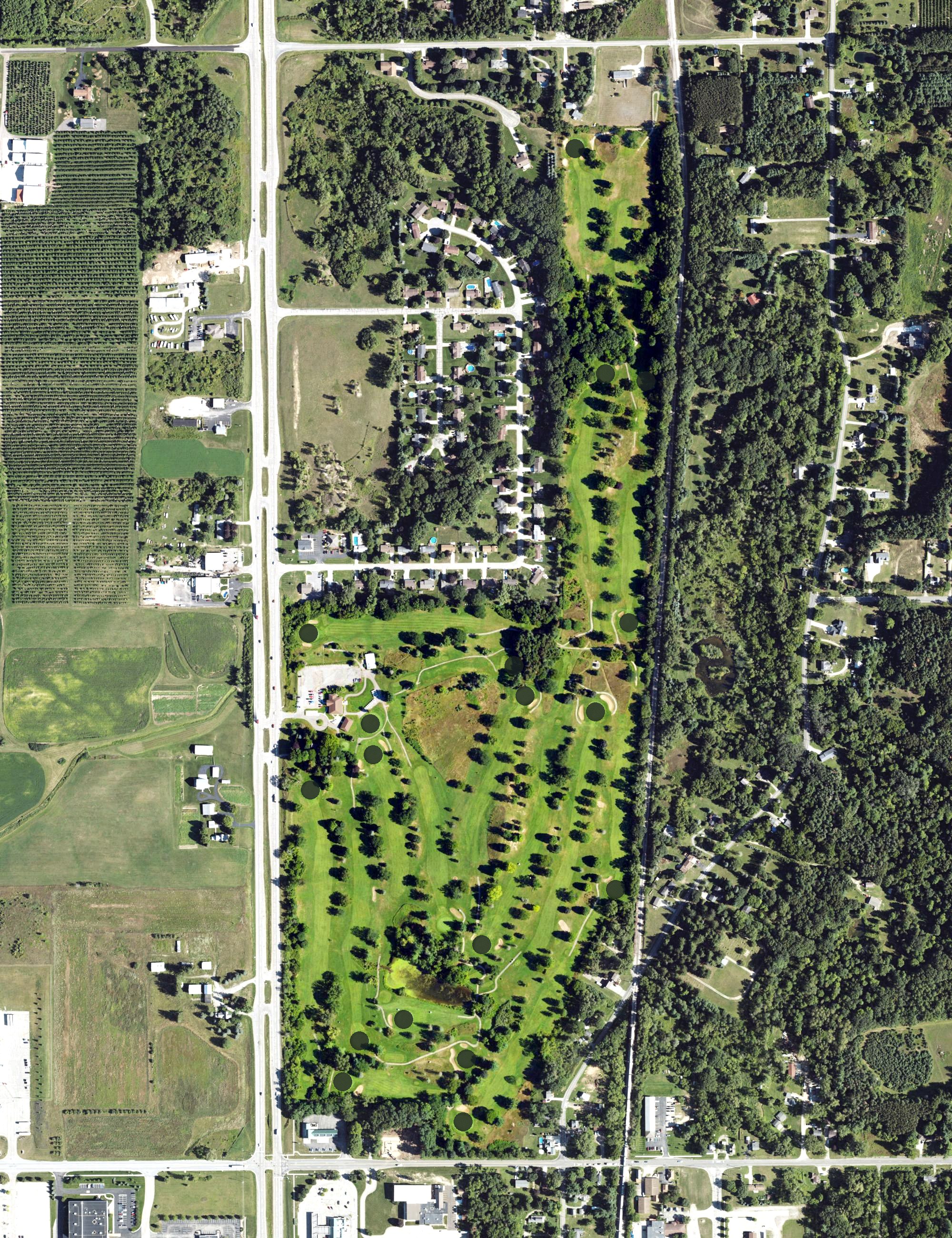 Aerial view of Alpine Golf Club, MI