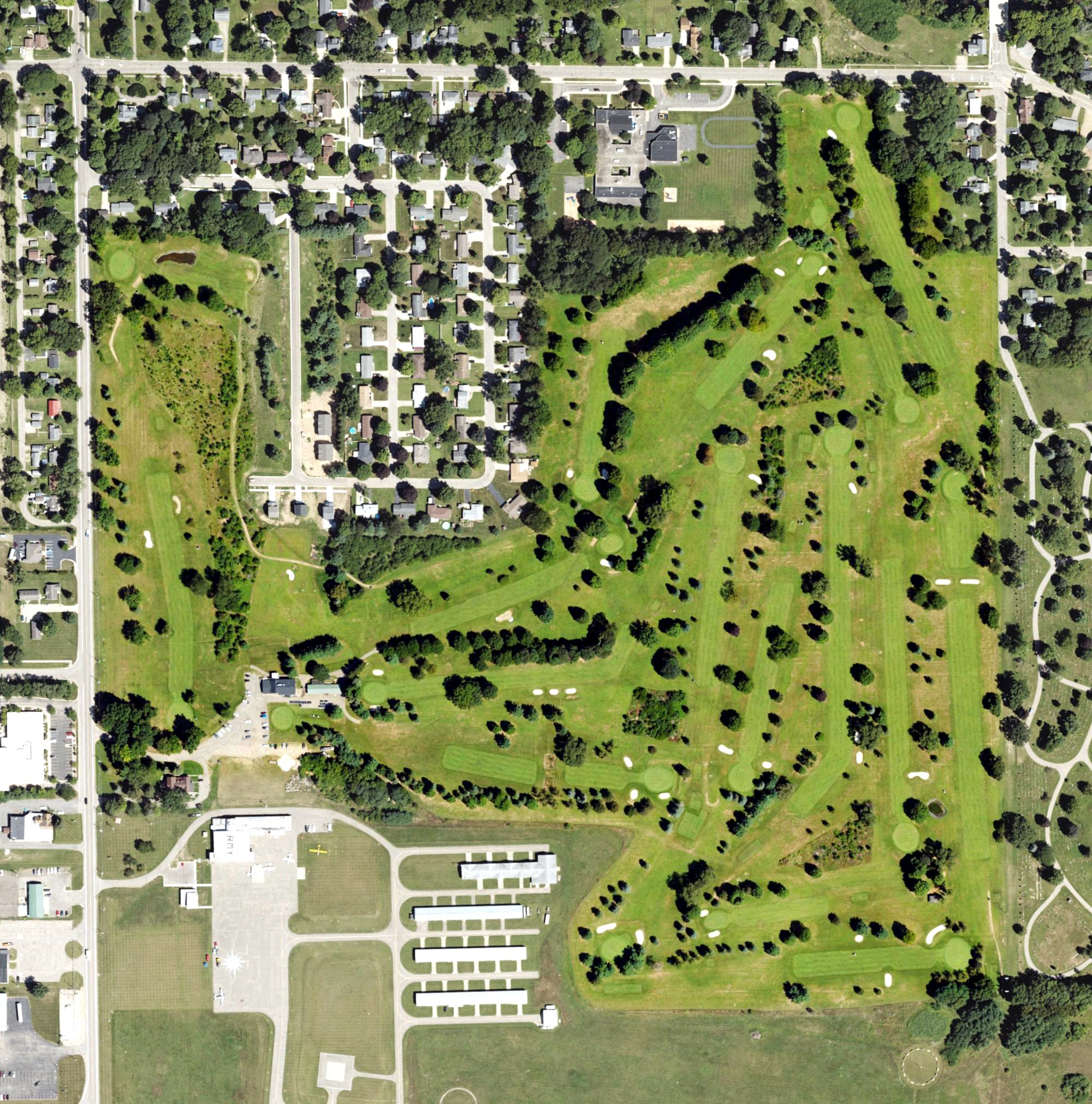 Aerial view of Alwyn Downs Golf Club, MI