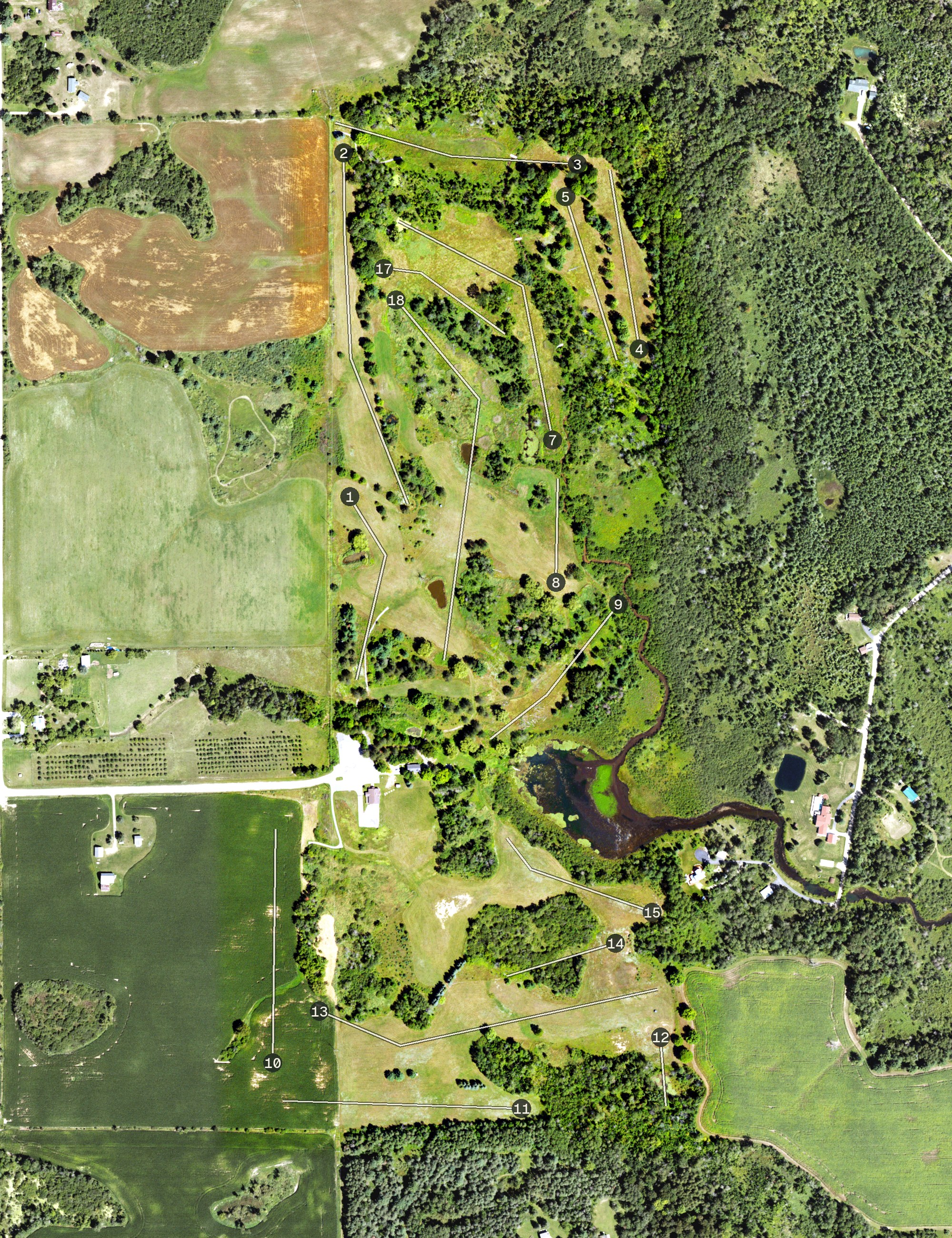 Aerial view of Apple Valley Golf Course, MI