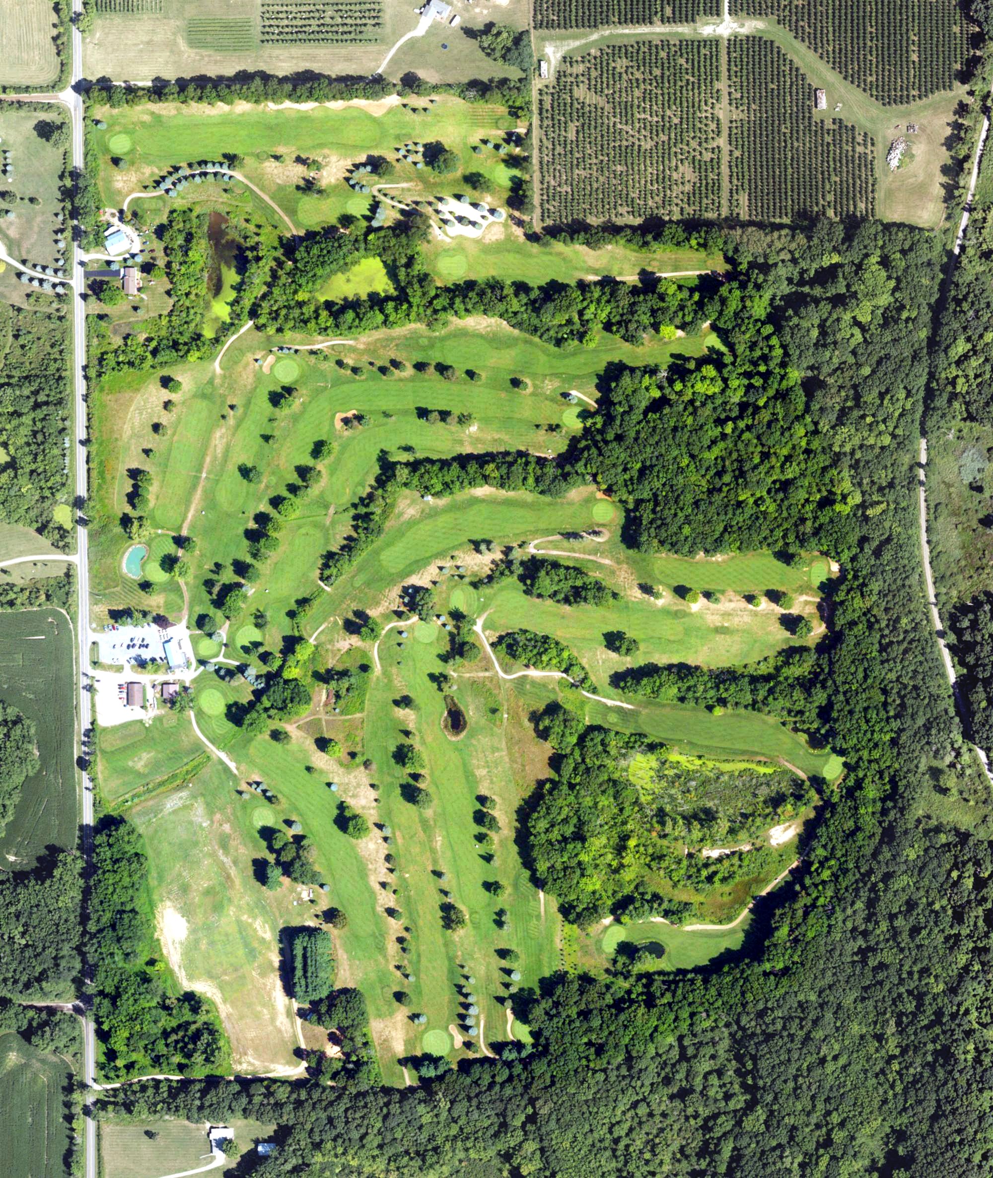 Aerial view of Arrowhead Golf Club, MI
