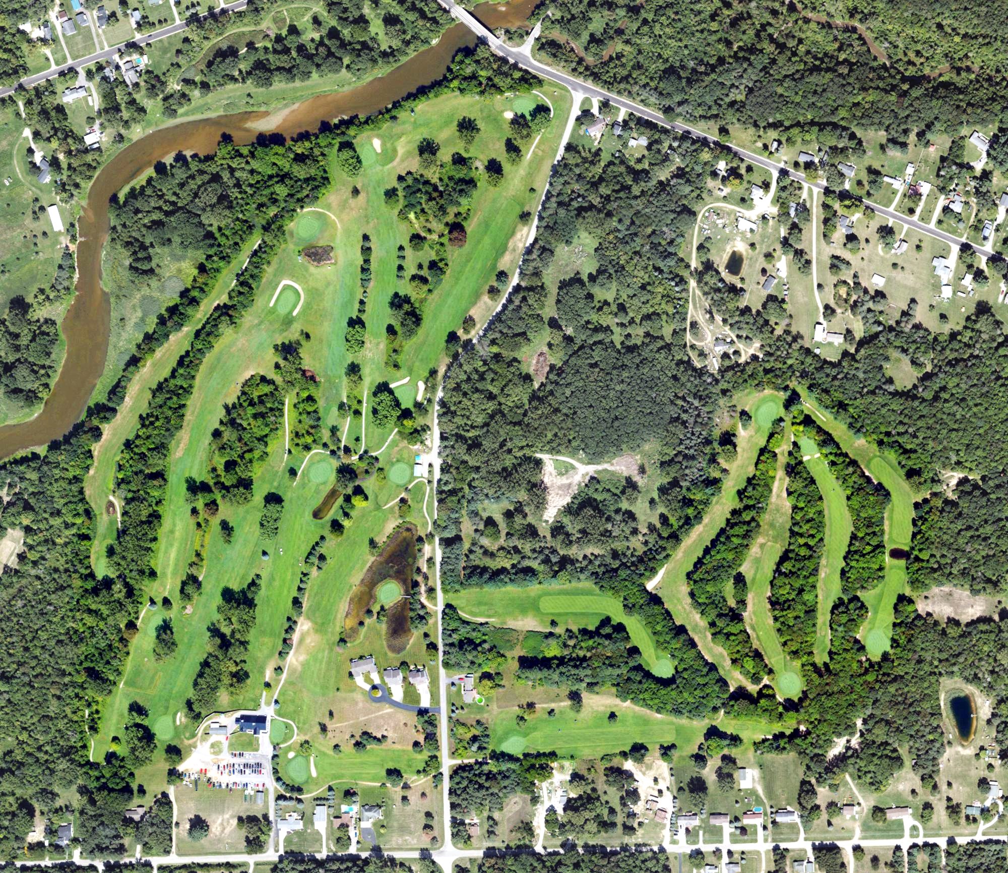 Aerial view of Arrowhead Golf Club, MI