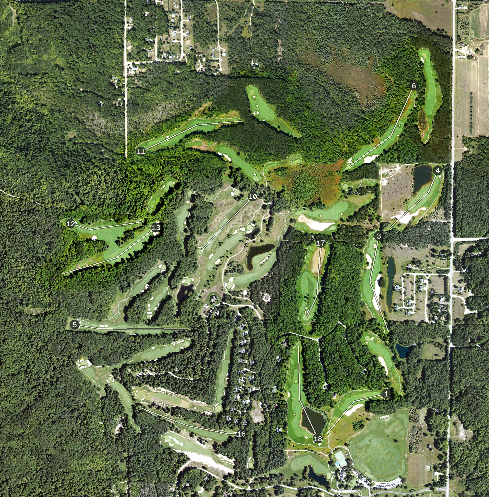 Aerial view of Arthur Hills, MI