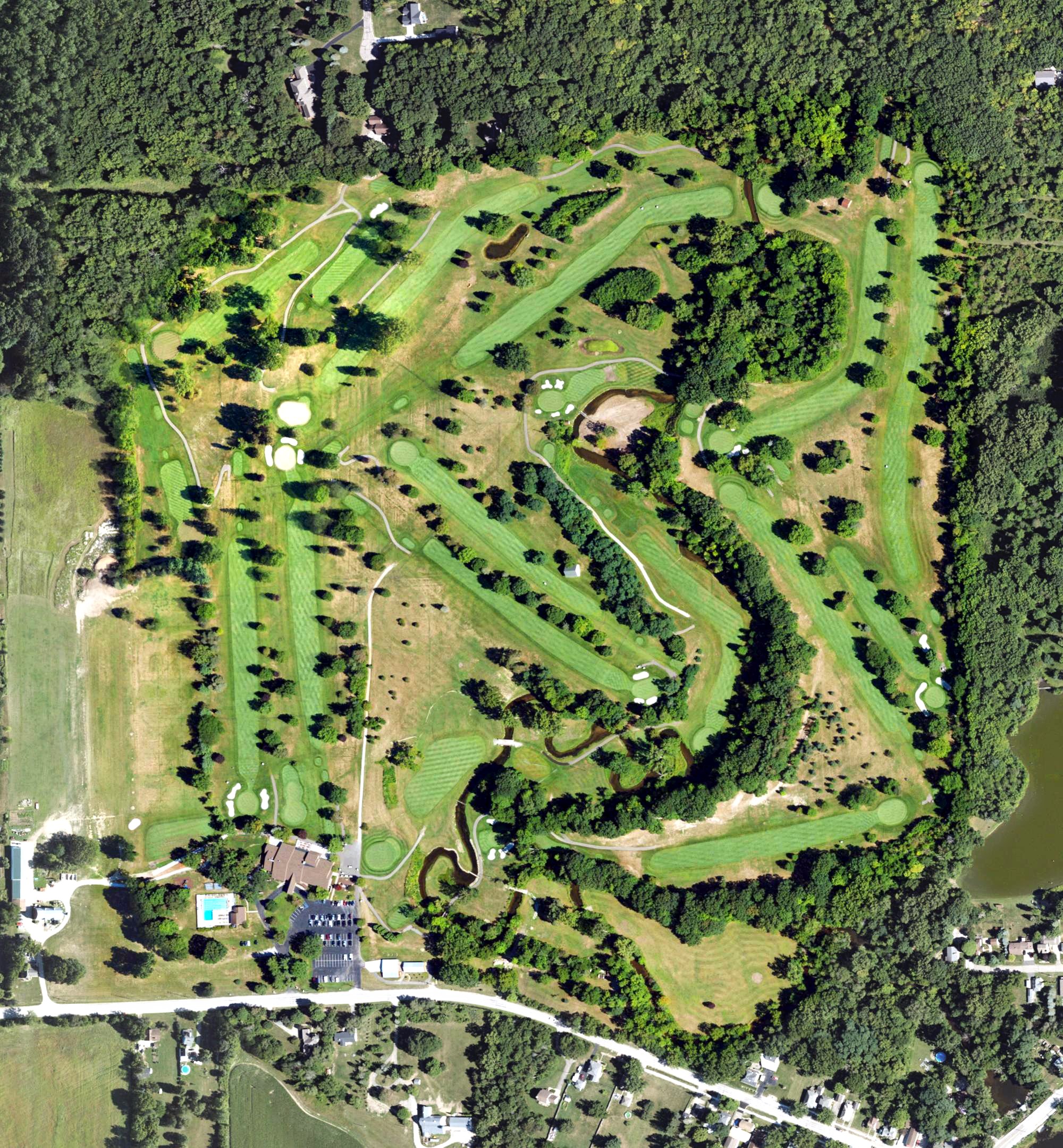 Aerial view of Atlas Valley Country Club, MI