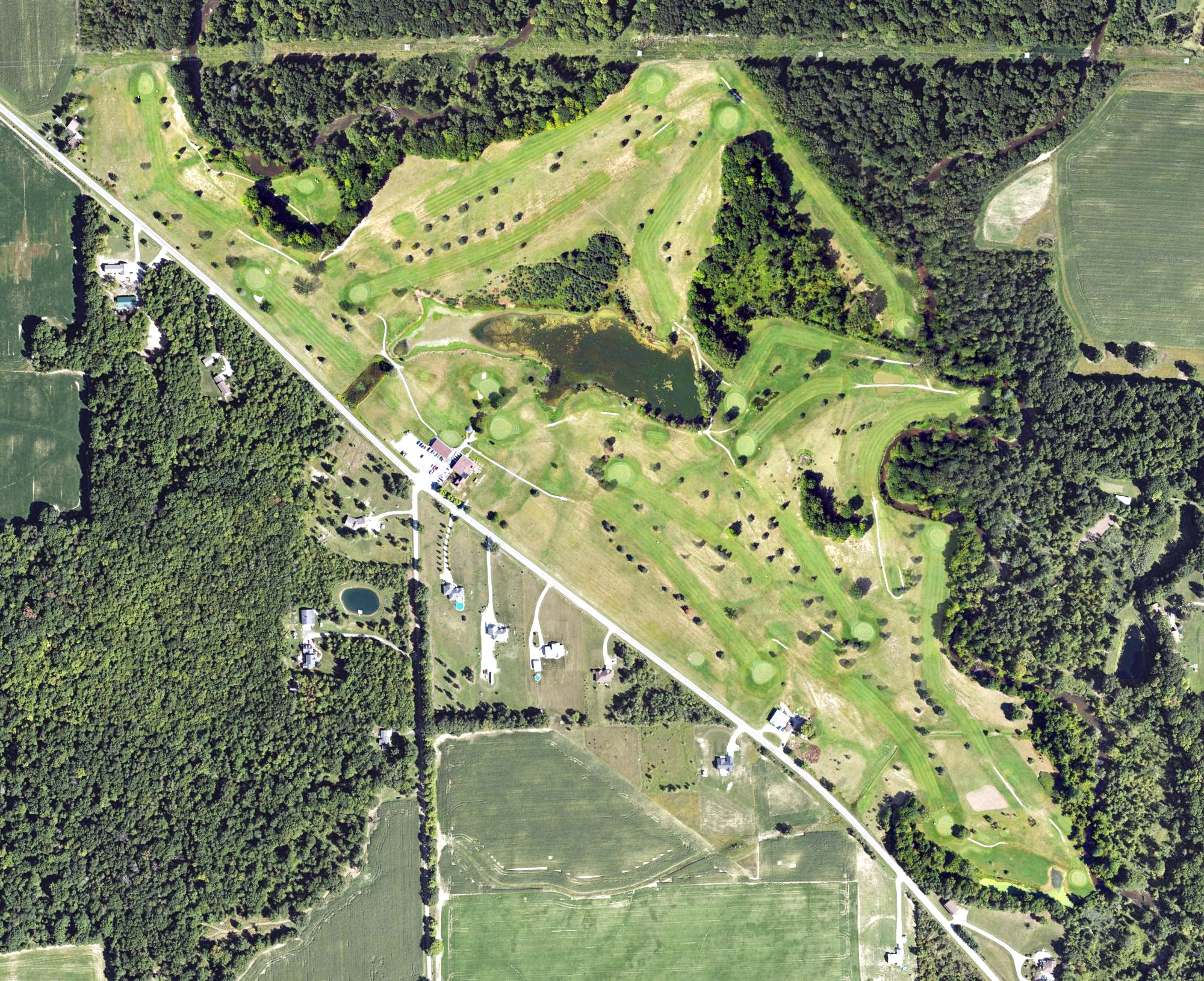 Aerial view of Belle River Golf and Country Club, MI