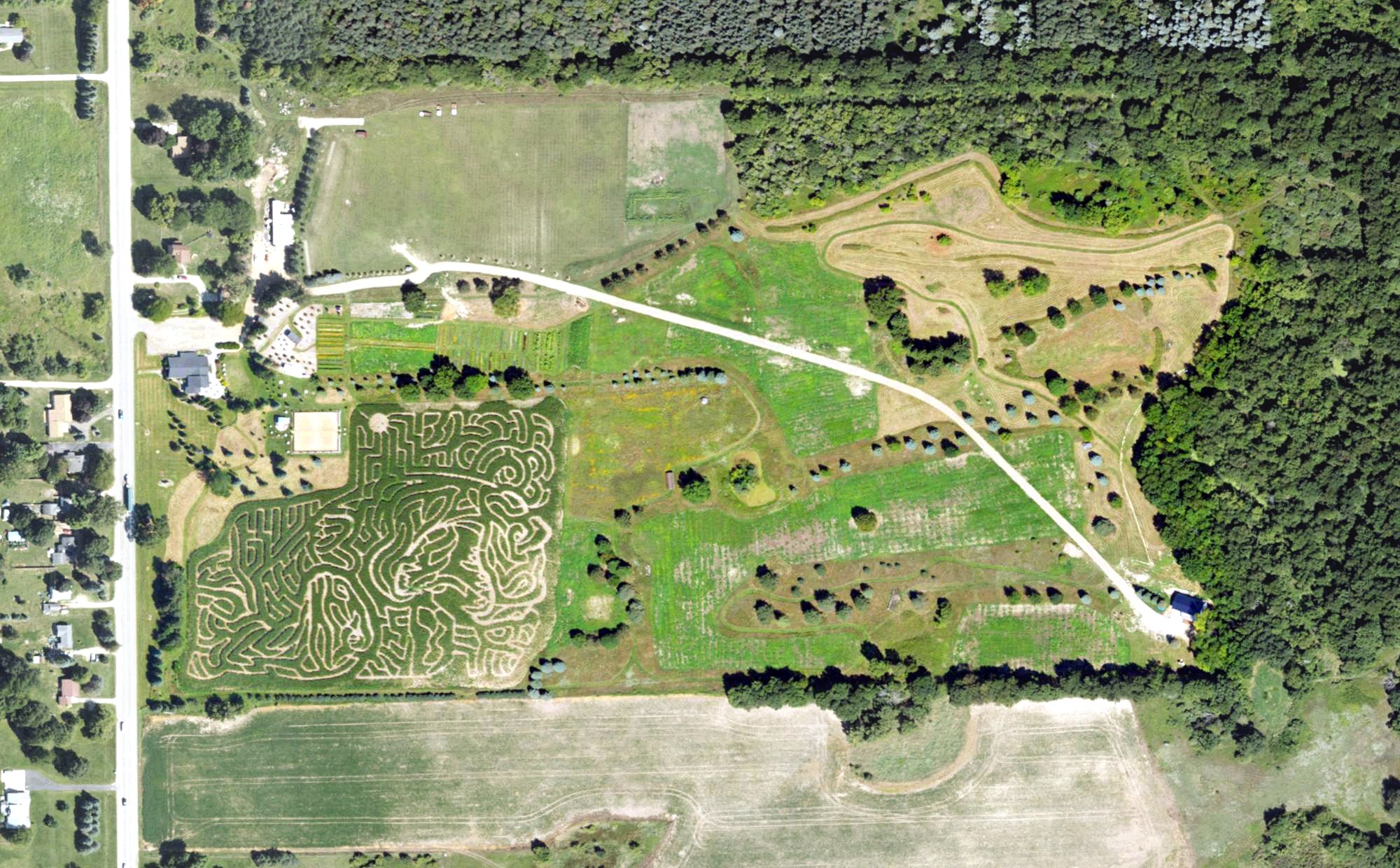 Aerial view of Bennington Golf Club, MI