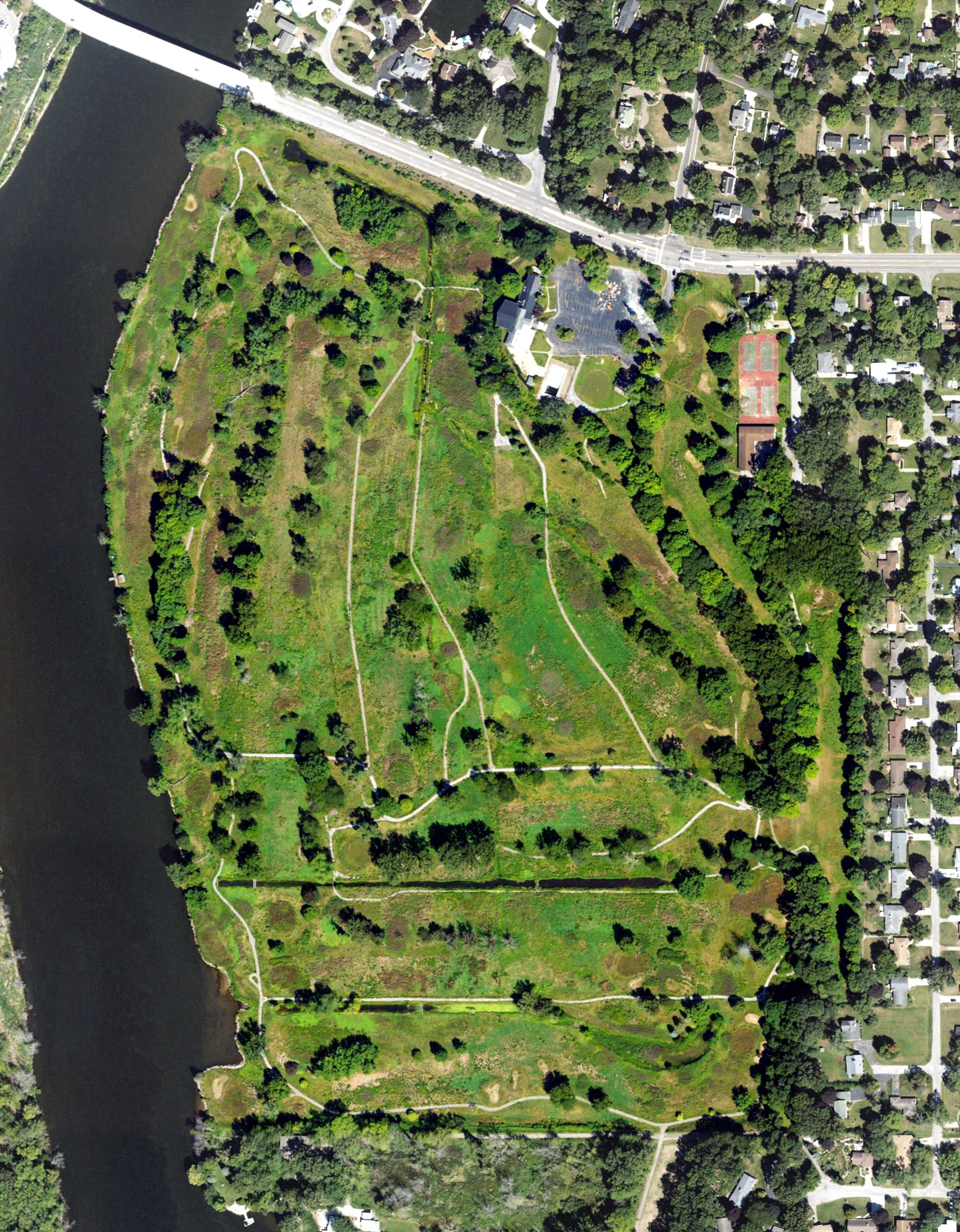 Aerial view of Berrien Hills Golf Club, MI