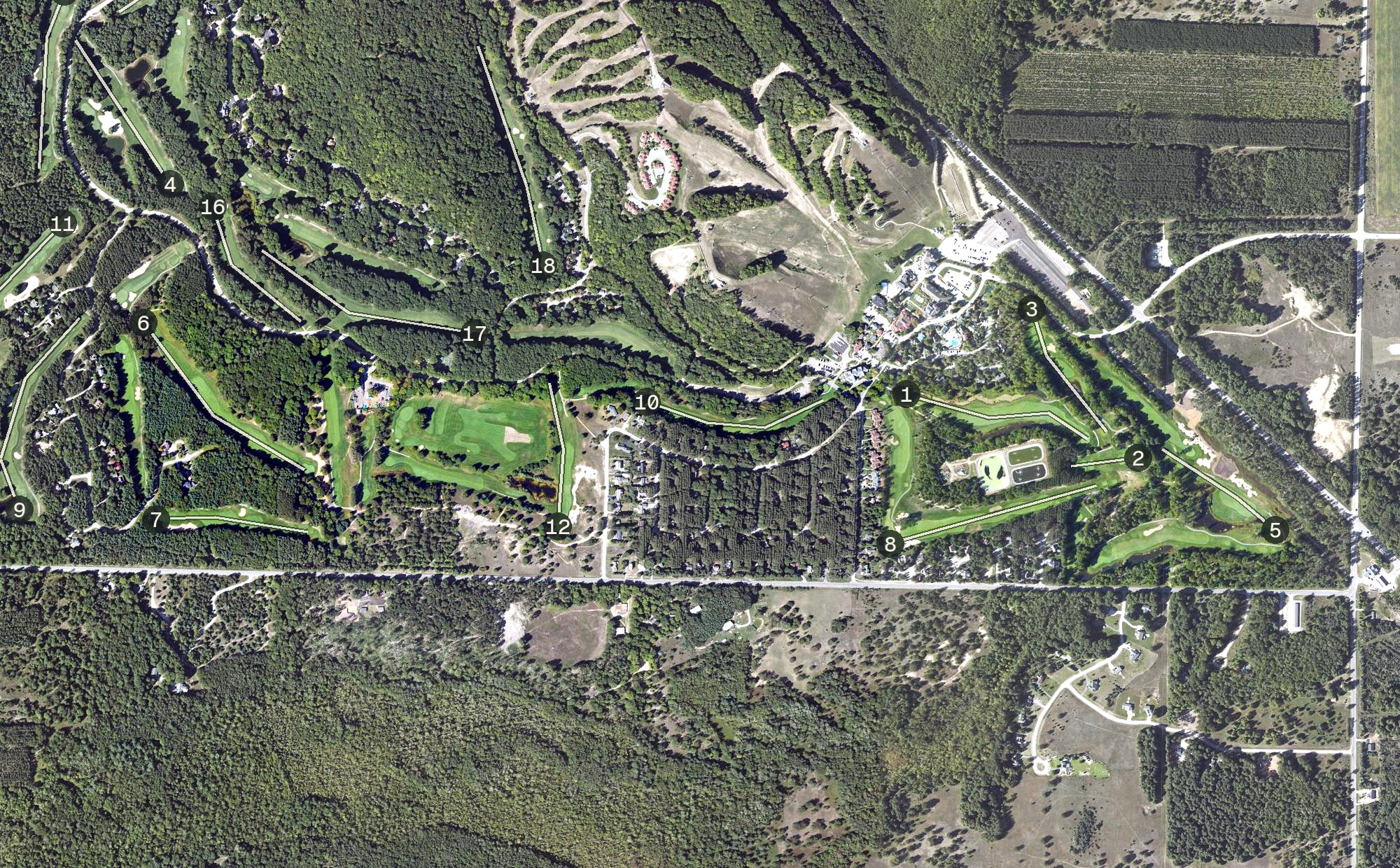 Aerial view of Betsie Valley, MI