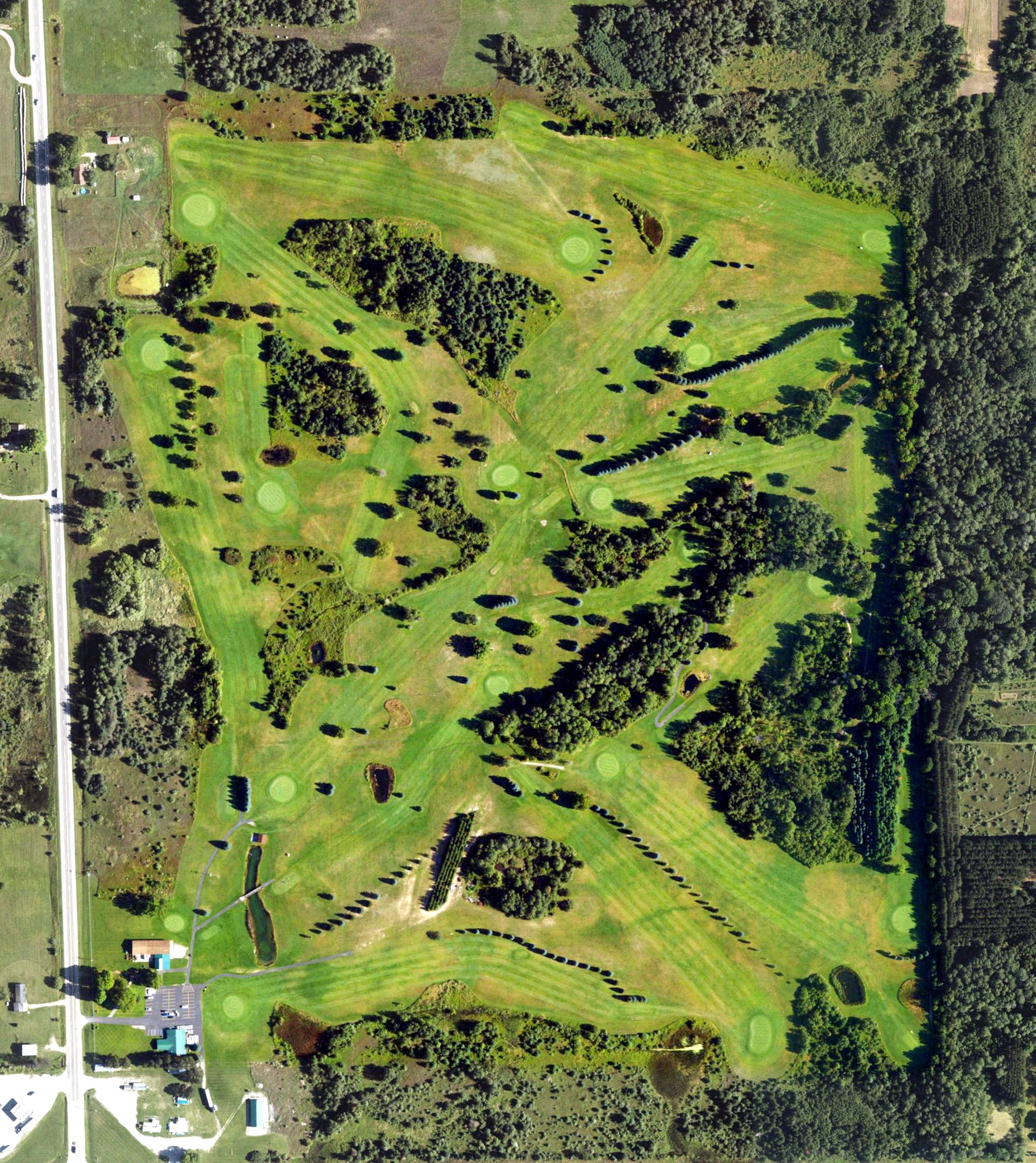 Aerial view of Birch Valley Golf Course, MI