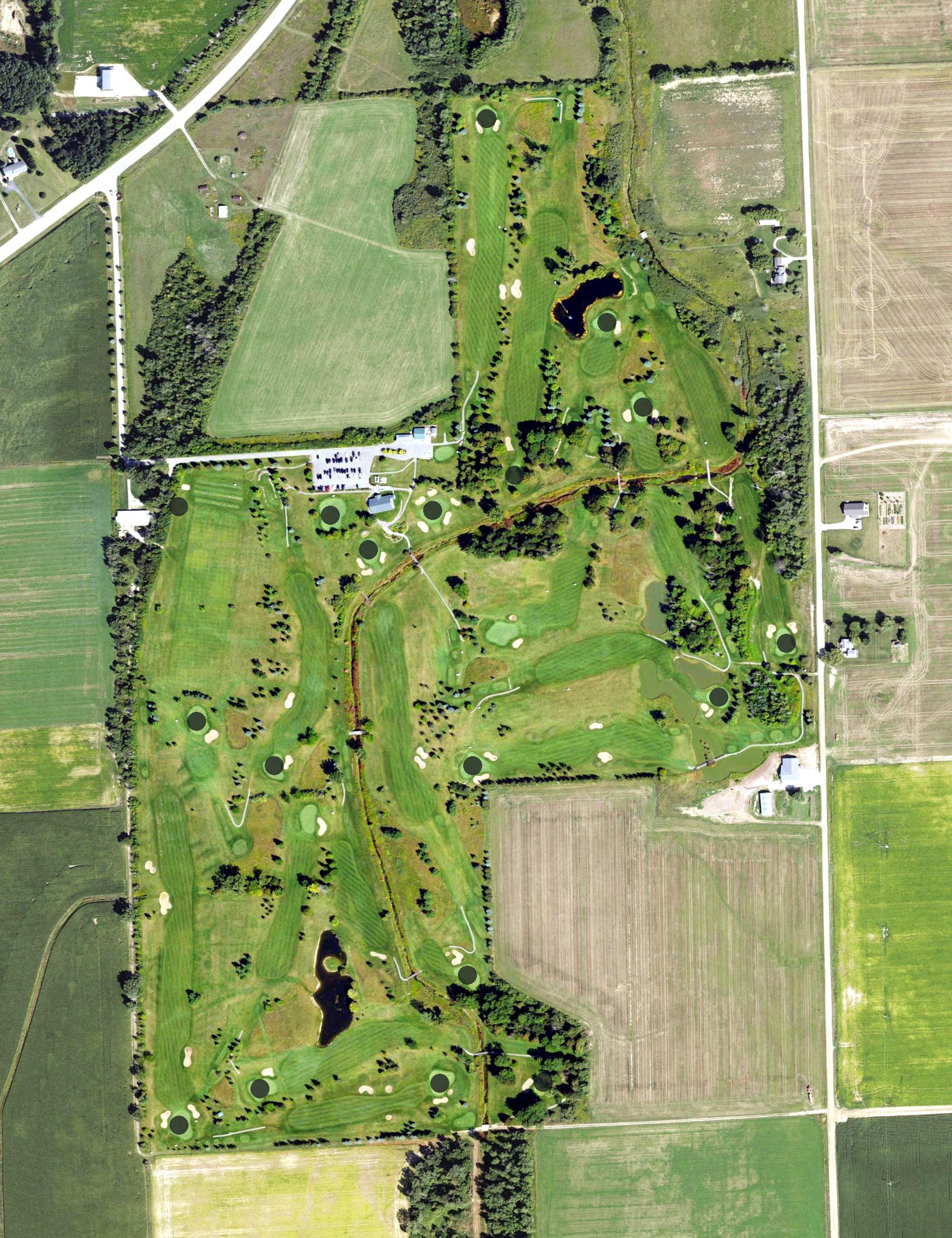 Aerial view of Bird Creek Golf Club, MI