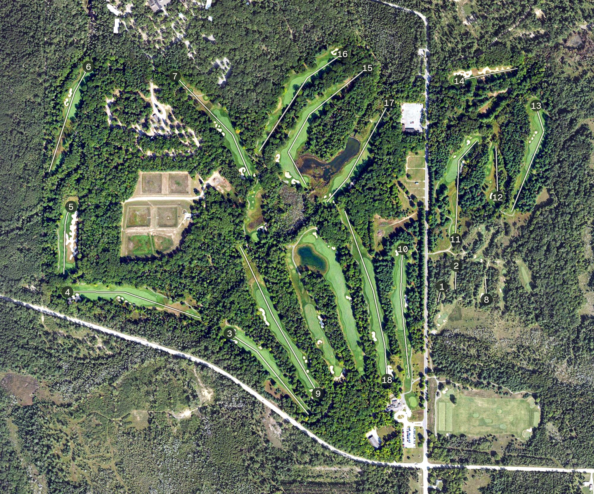 Aerial view of Black Lake Golf Course, MI