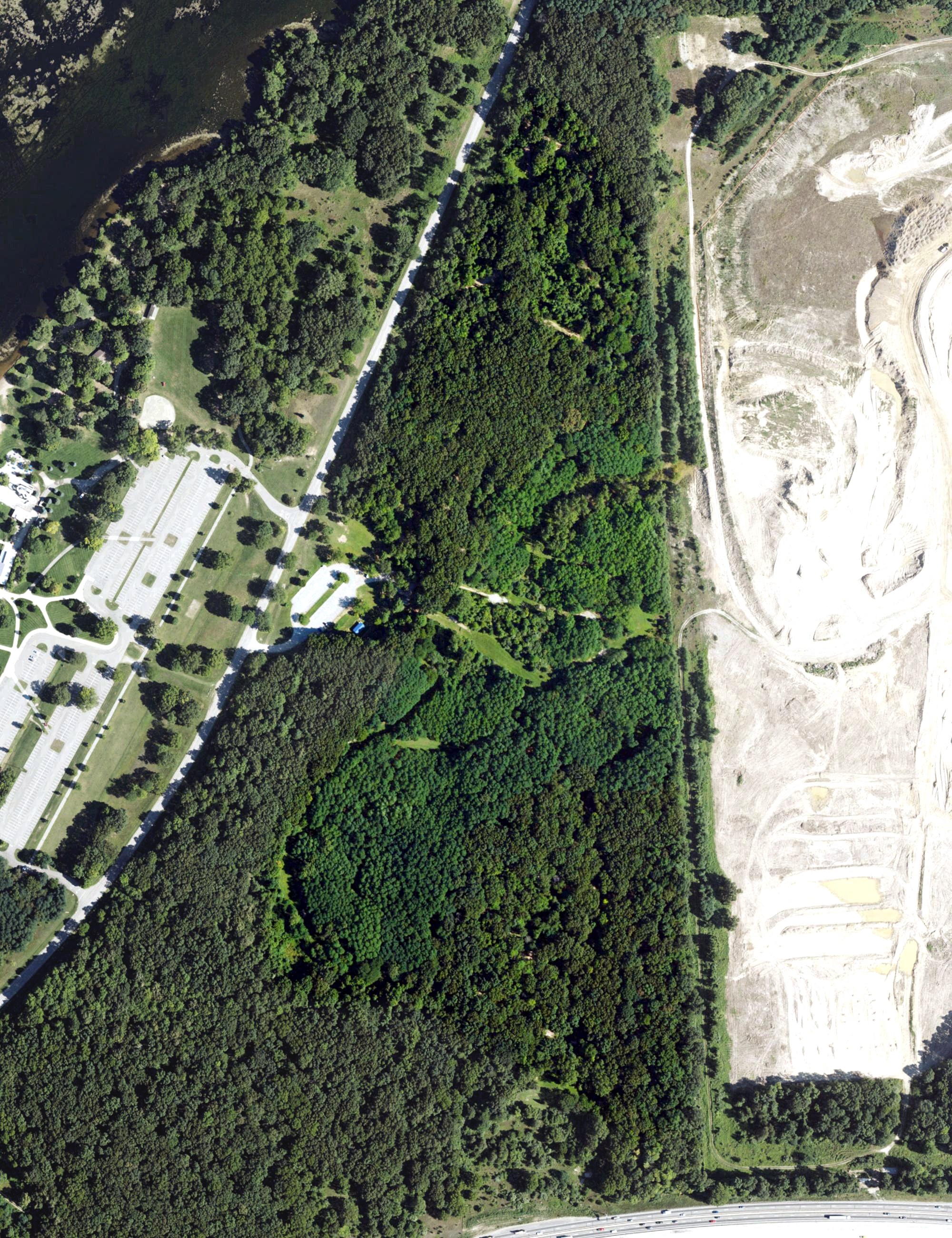 Aerial view of Black Locust Disc Golf Course, MI
