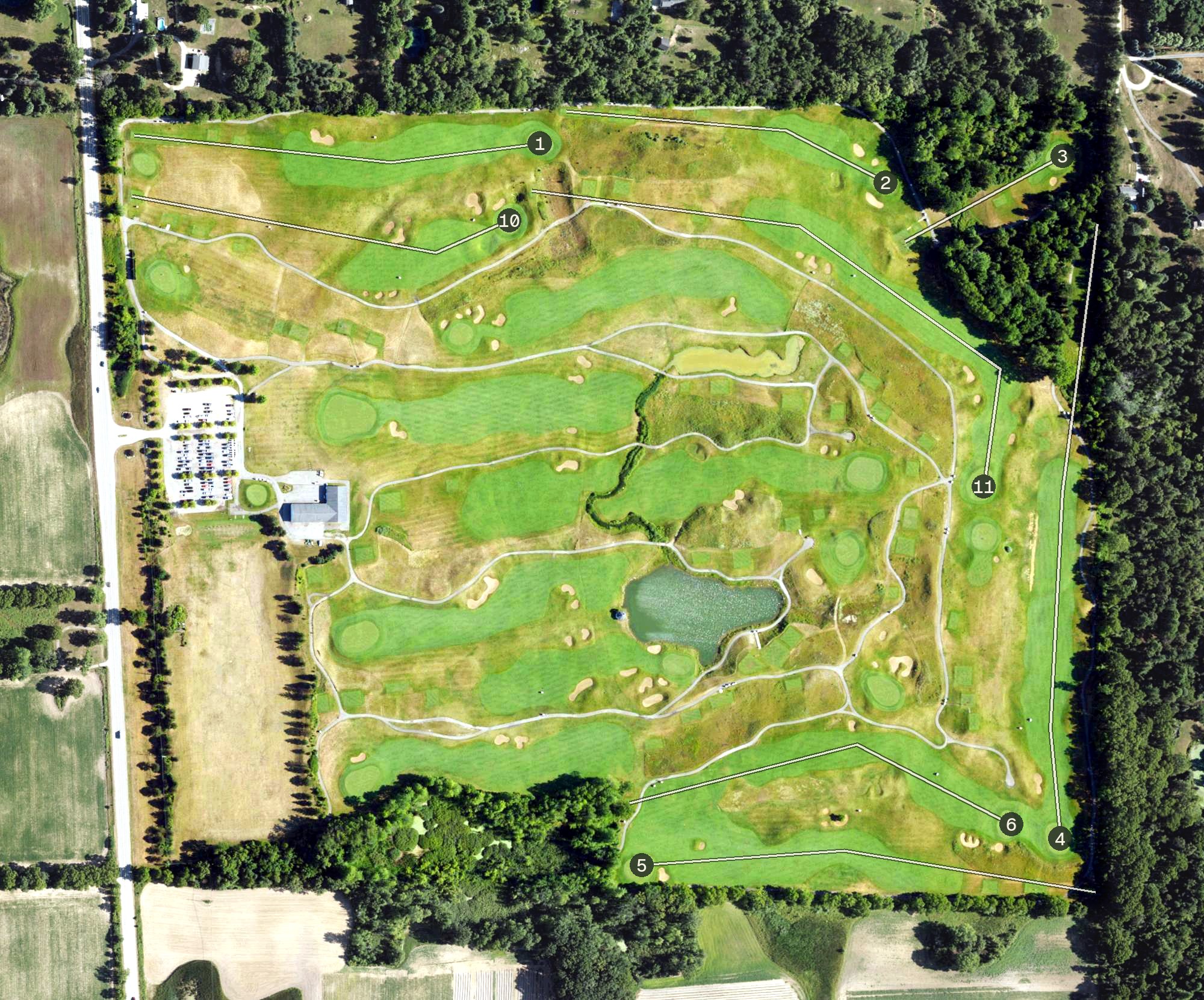 Aerial view of Blackheath Golf Club, MI