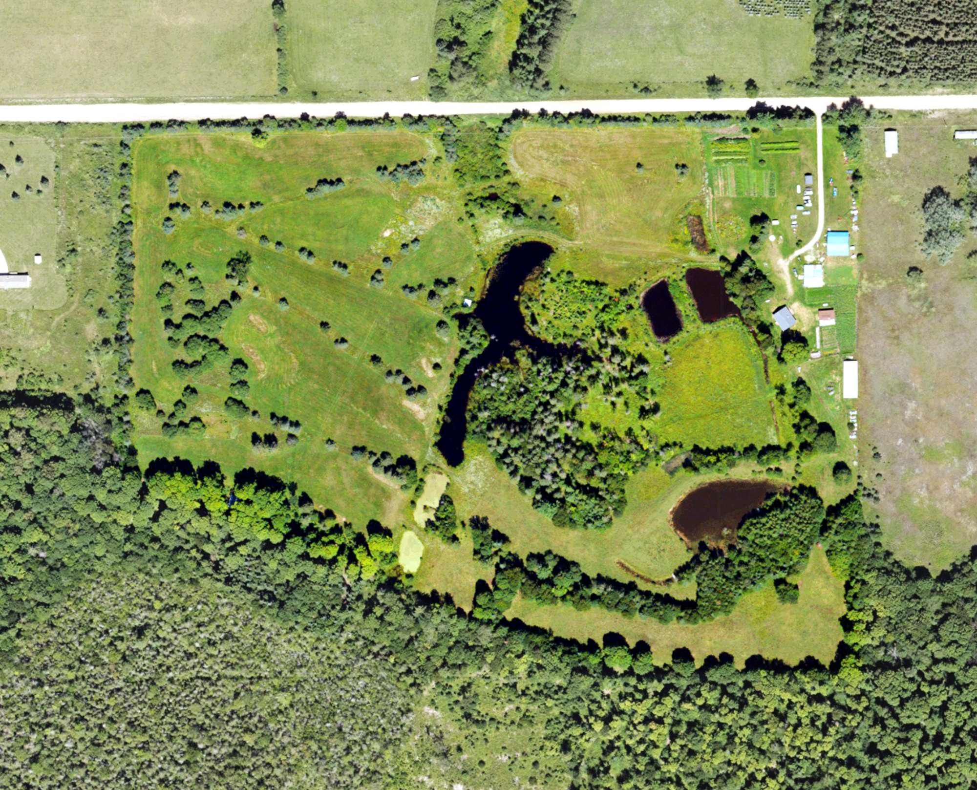 Aerial view of Blue Heron Golf Course, MI