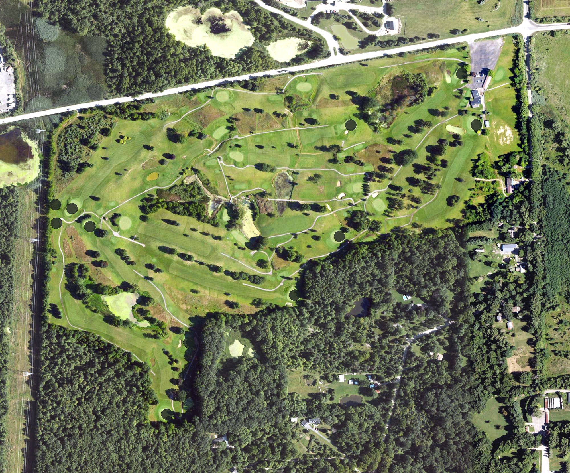 Aerial view of Brae-Burn Golf Club, MI