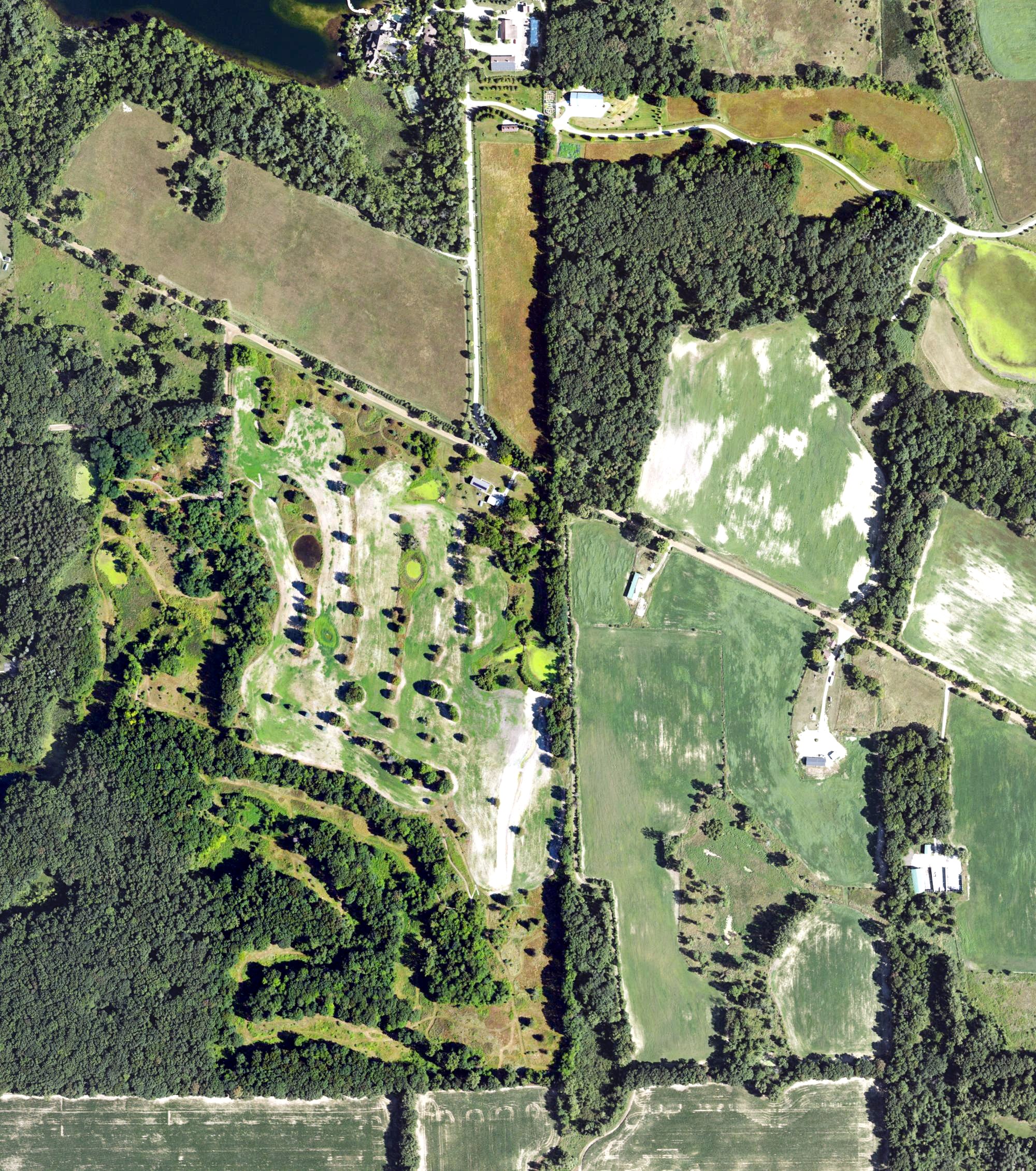 Aerial view of Bramblewood Country Club, MI
