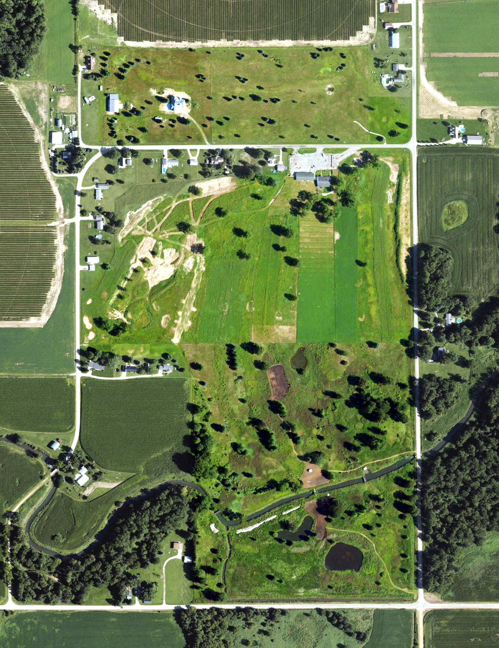 Aerial view of Bronson Golf Club, MI