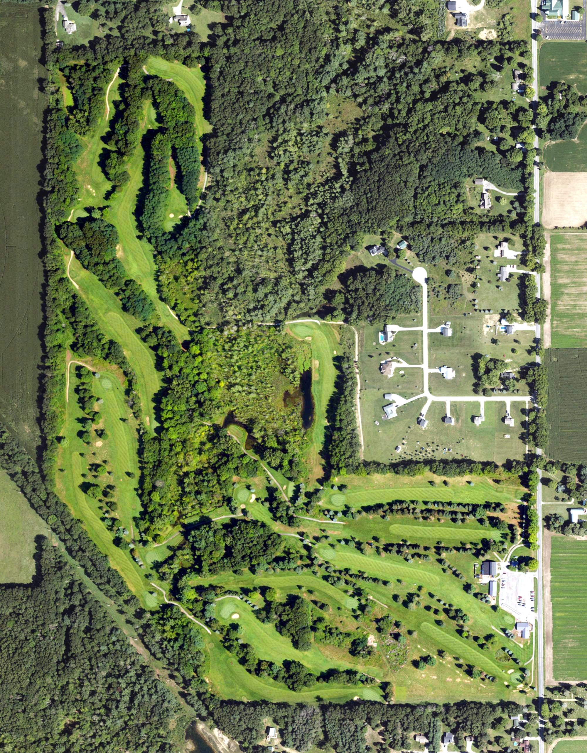 Aerial view of Brookside Golf and Grill, MI