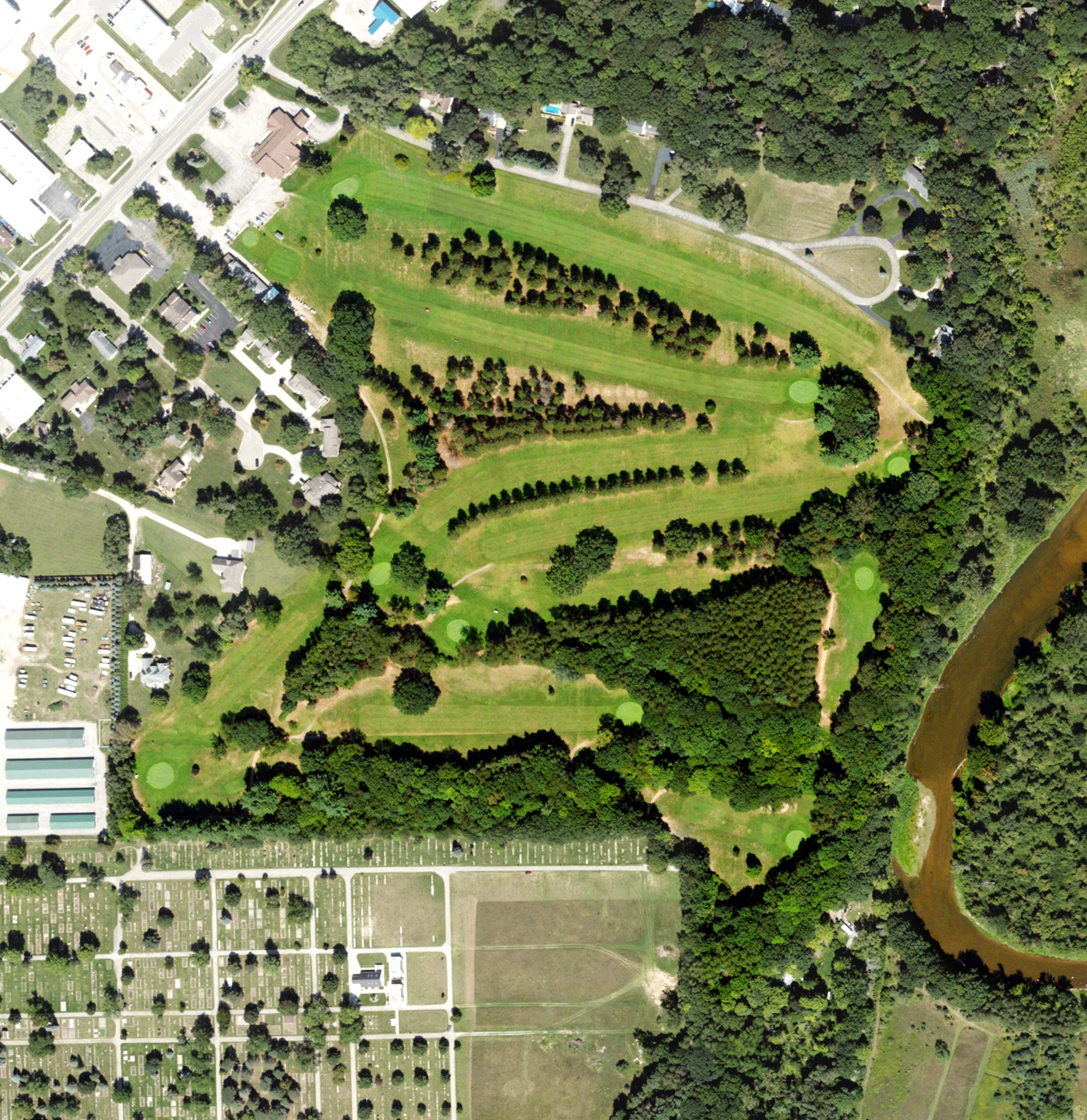 Aerial view of Caro Golf Club, MI