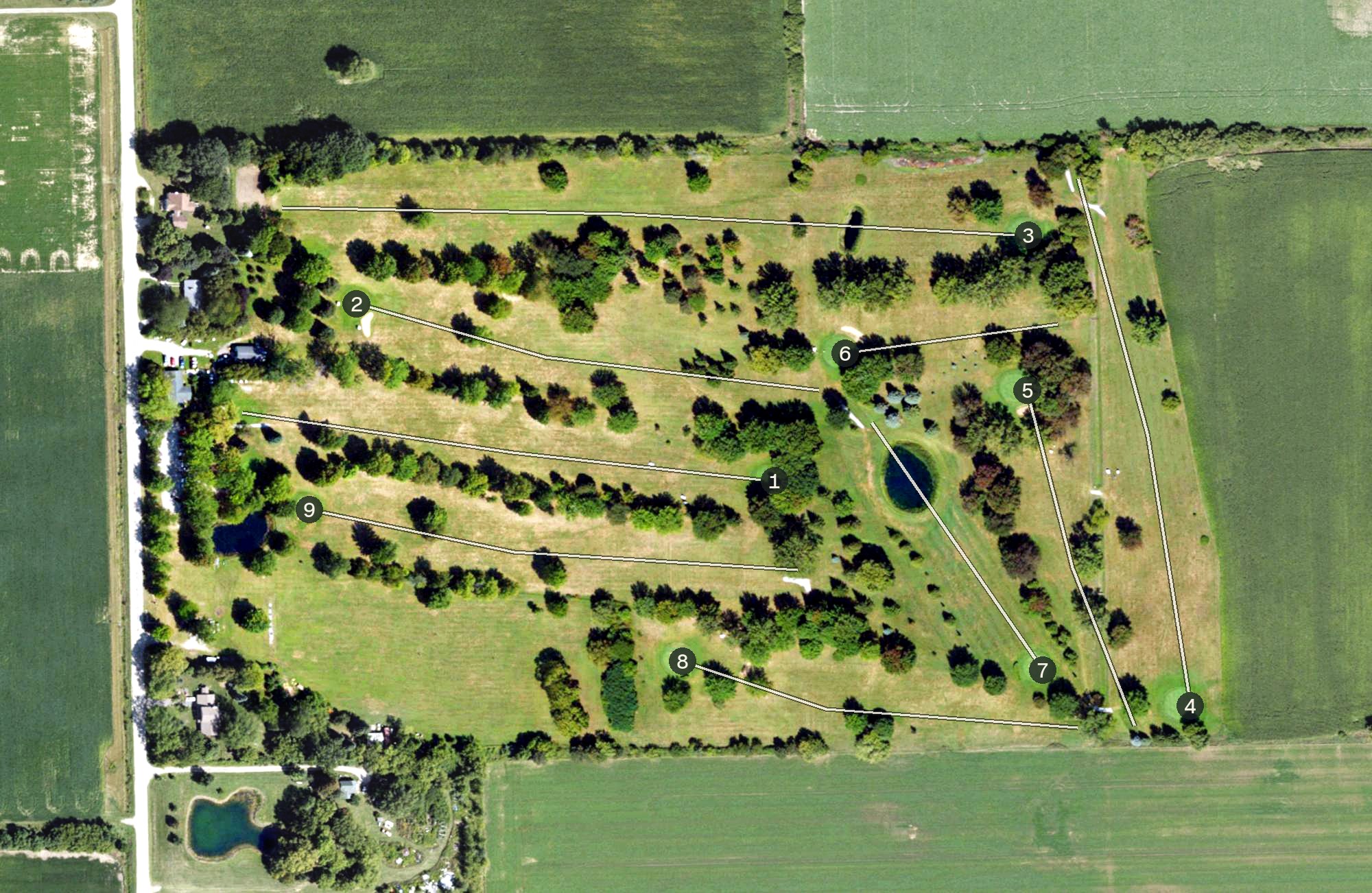 Aerial view of Caseville Golf Course, MI