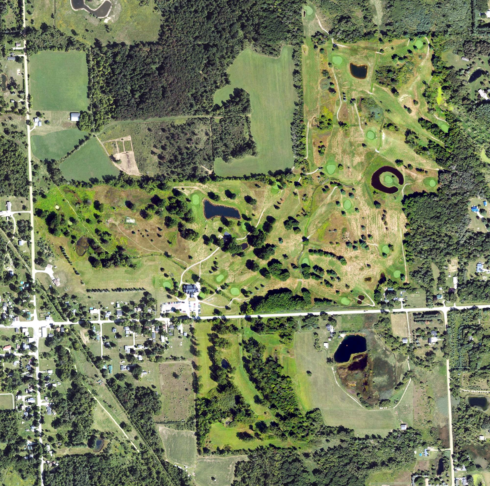Aerial view of Castle Creek Golf Club, MI