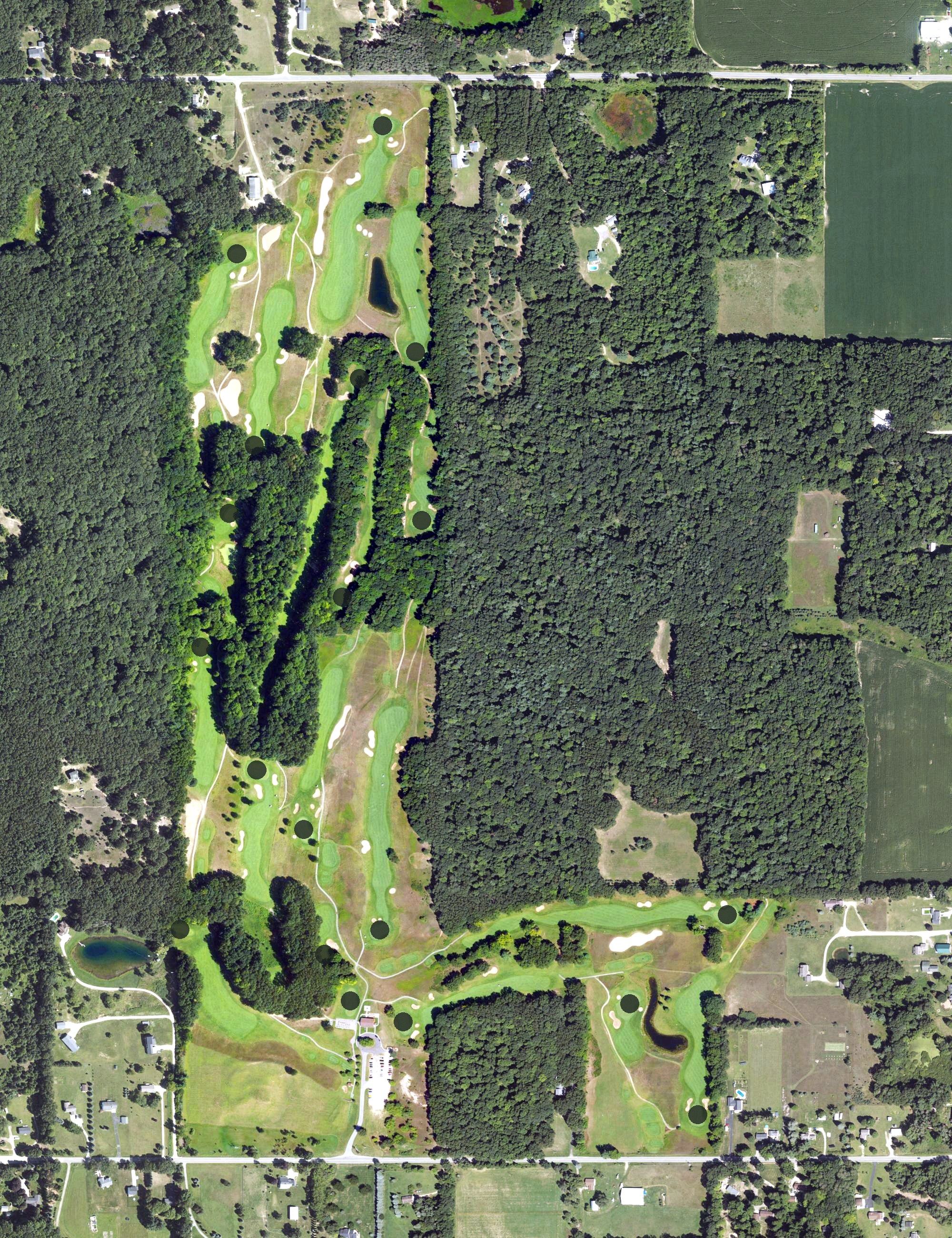 Aerial view of Cedar Chase Golf Club, MI