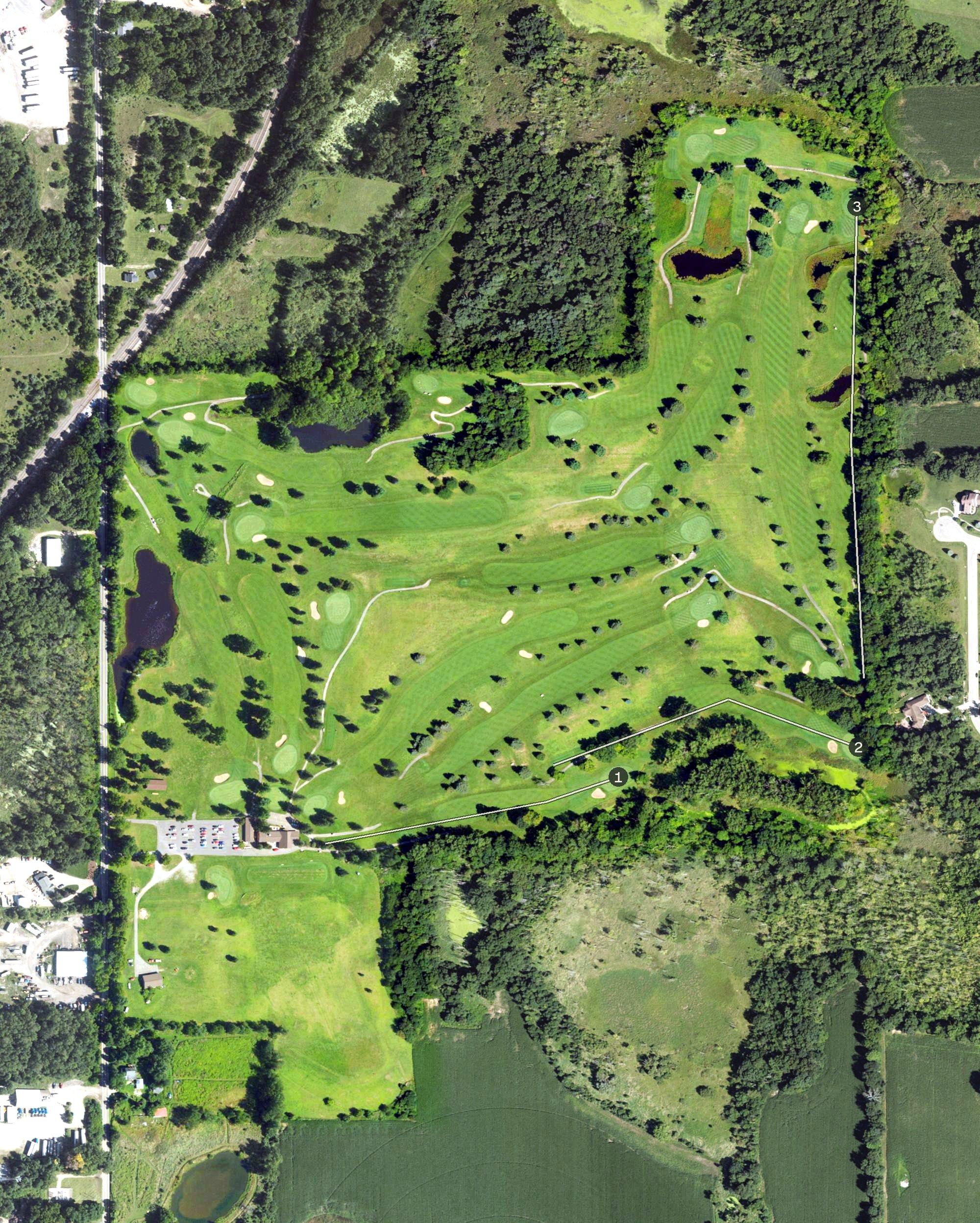 Aerial view of Cedar Creek Golf Course, MI