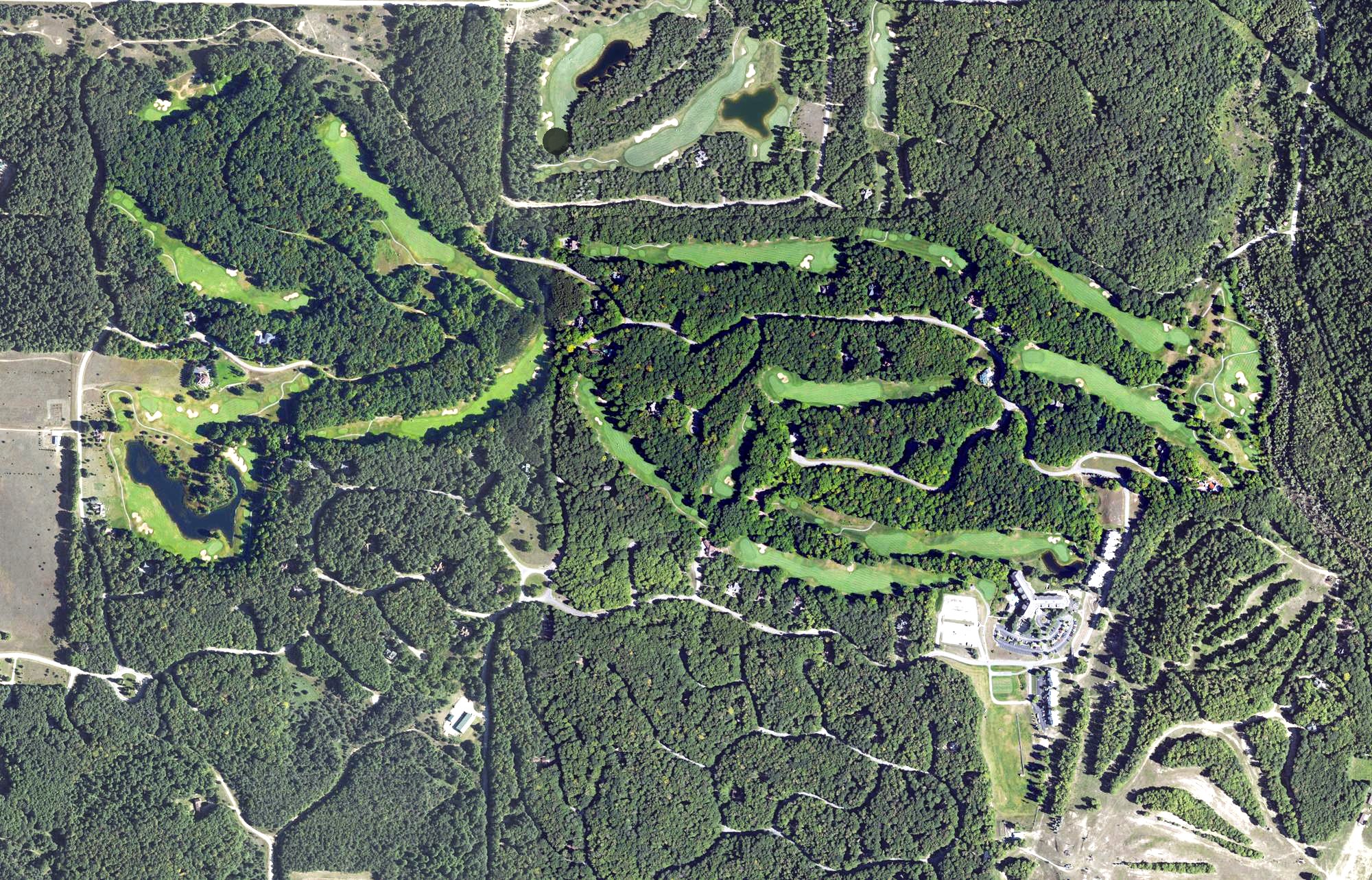Aerial view of Cedar River Golf Course, MI