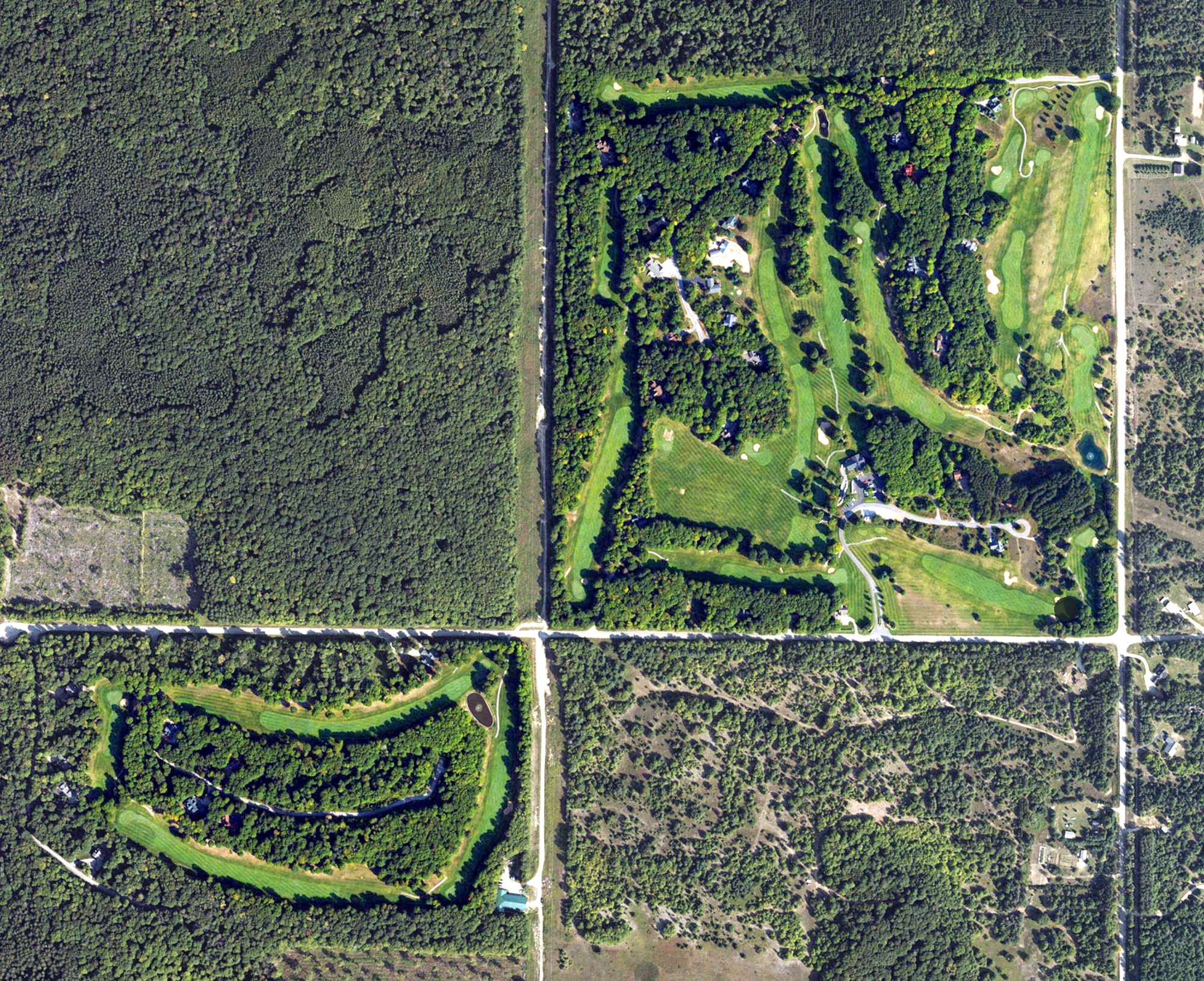 Aerial view of Chestnut Valley Golf Course, MI