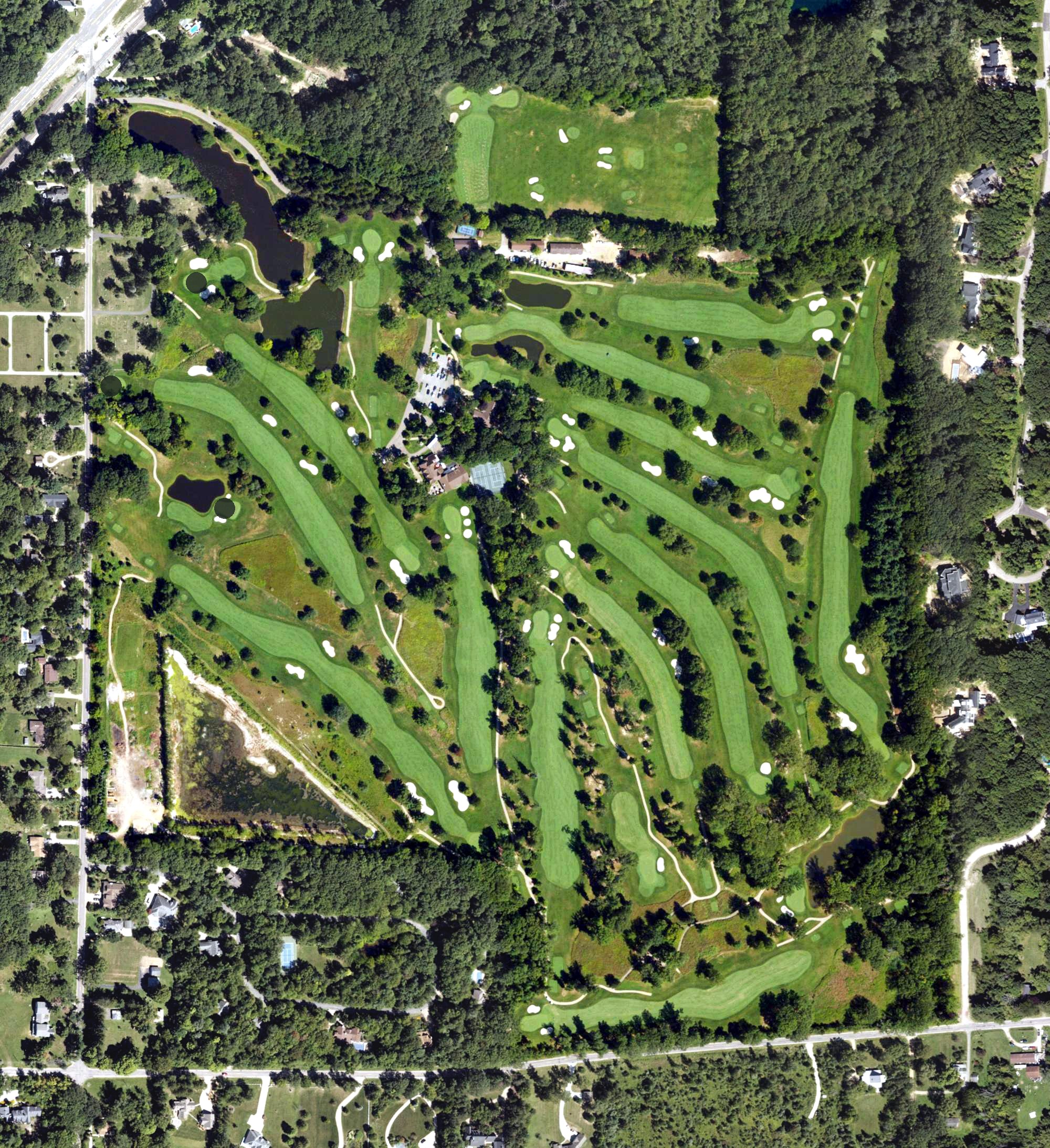 Aerial view of Chikaming Country Club, MI