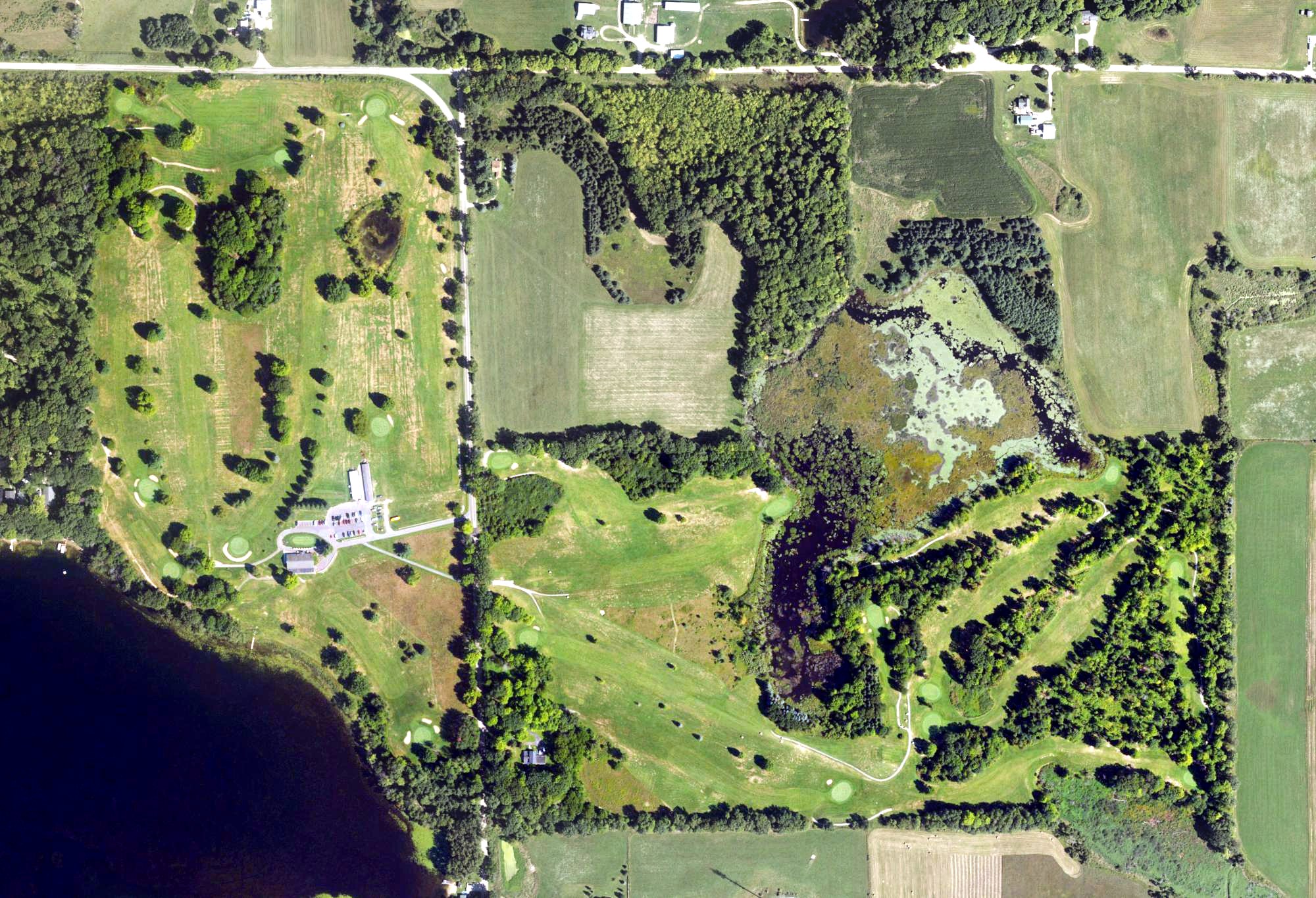 Aerial view of Clear Lake Golf Club, MI