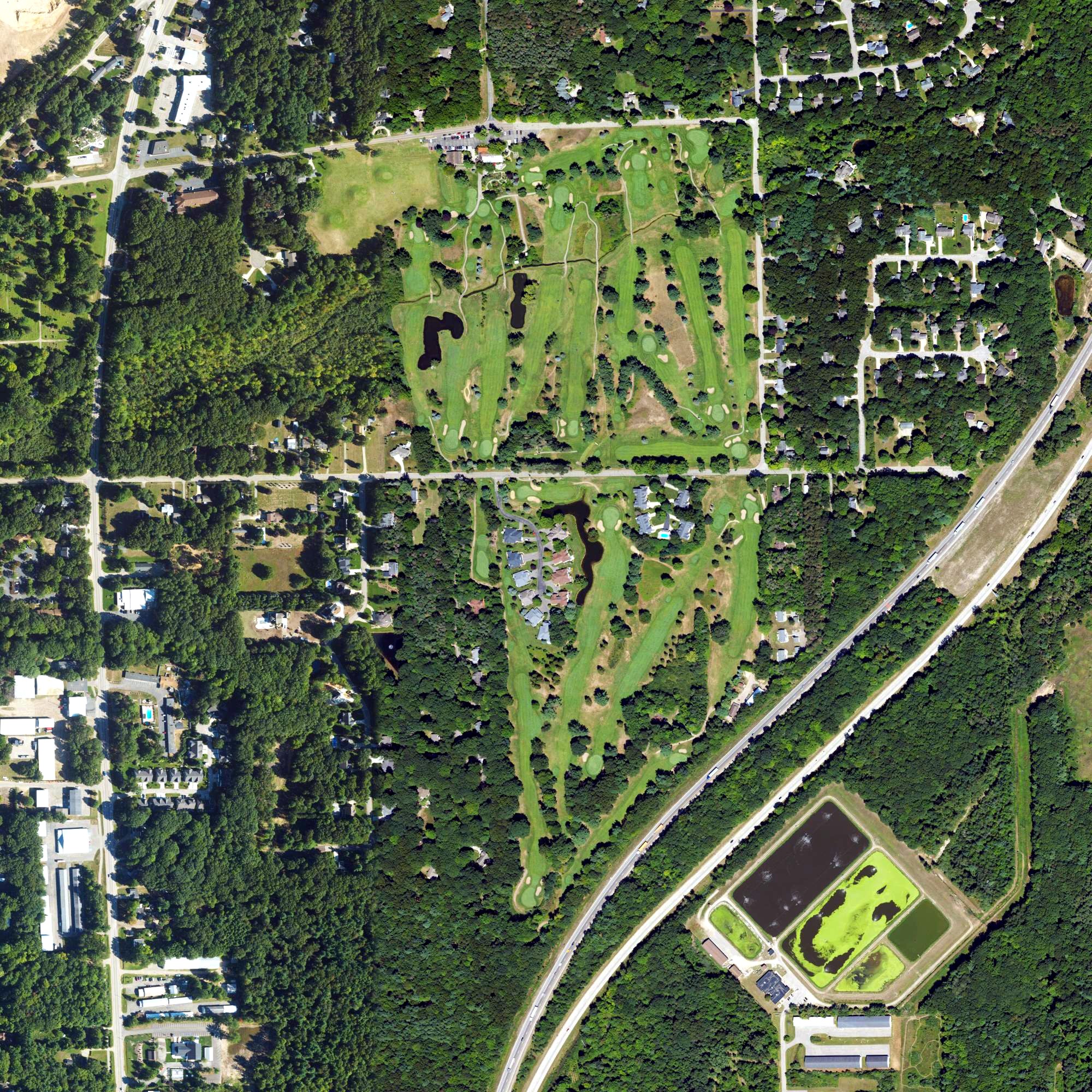 Aerial view of Clearbrook, MI