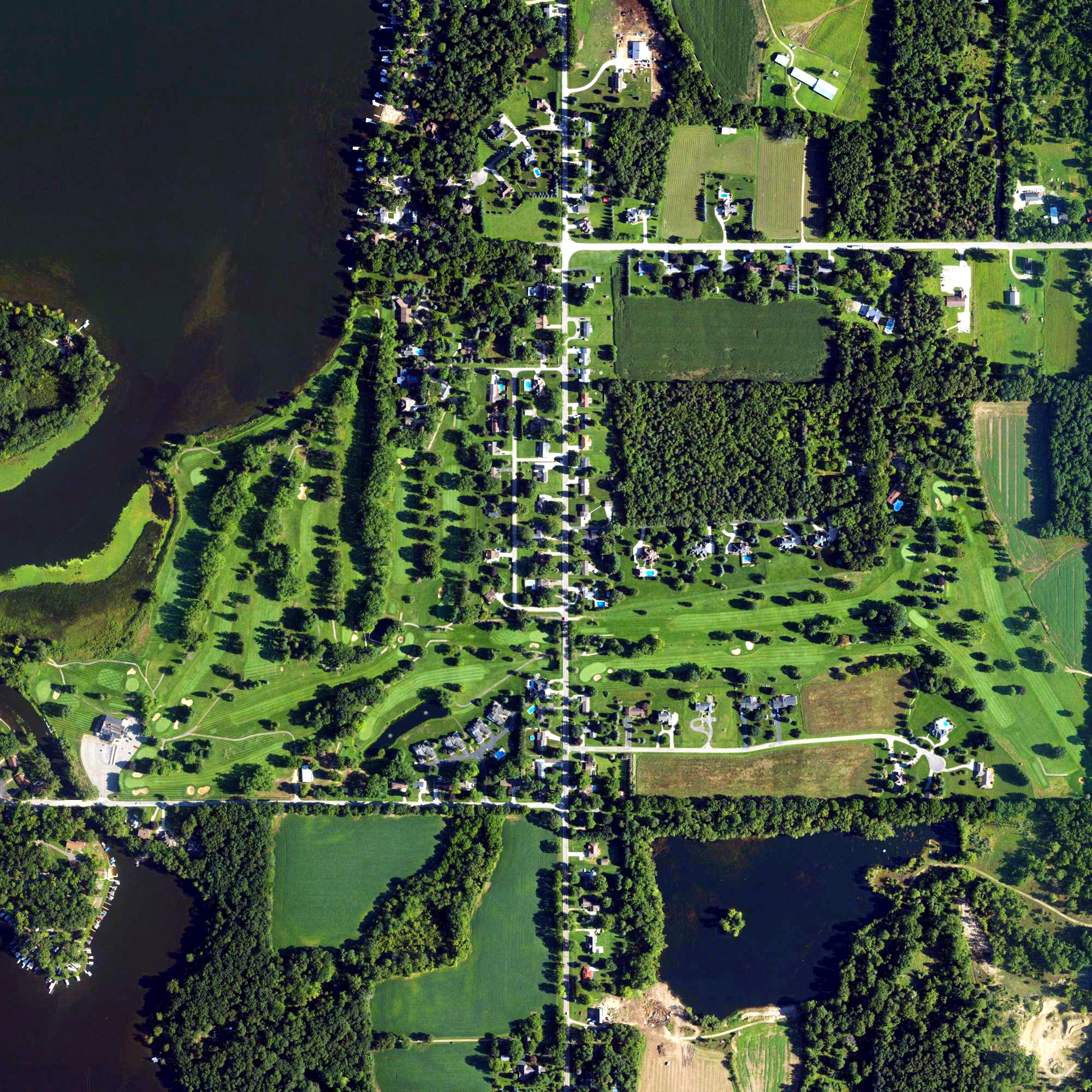 Aerial view of Coldwater Golf Course, MI