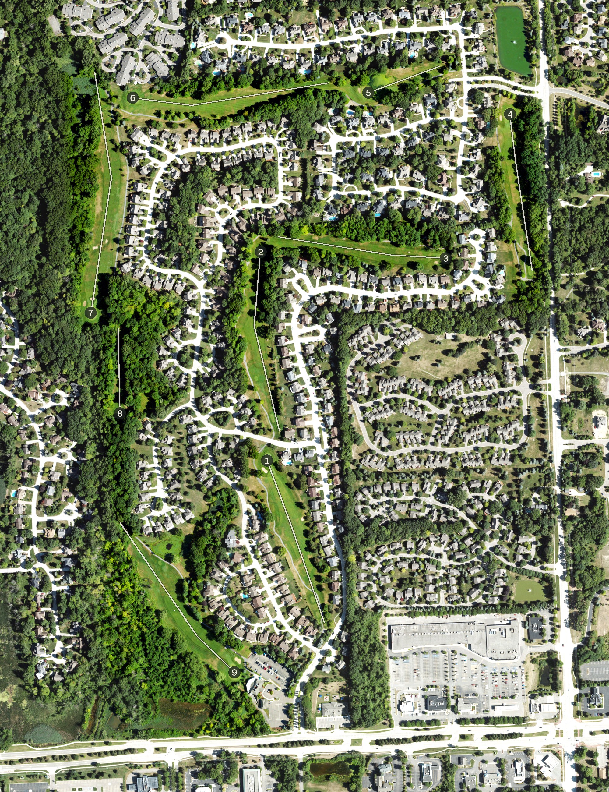 Aerial view of Copper Creek Golf Course, MI