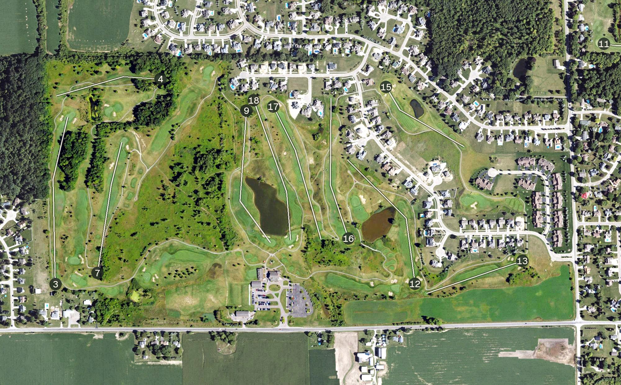 Aerial view of Copper Ridge Golf Club, MI