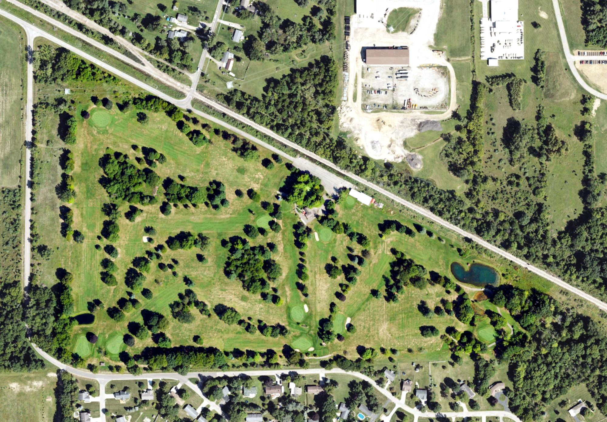 Aerial view of Corunna Hills Golf Course, MI