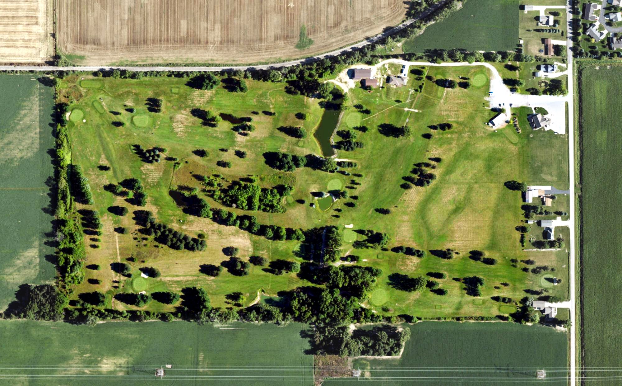 Aerial view of County Line Golf Course, MI