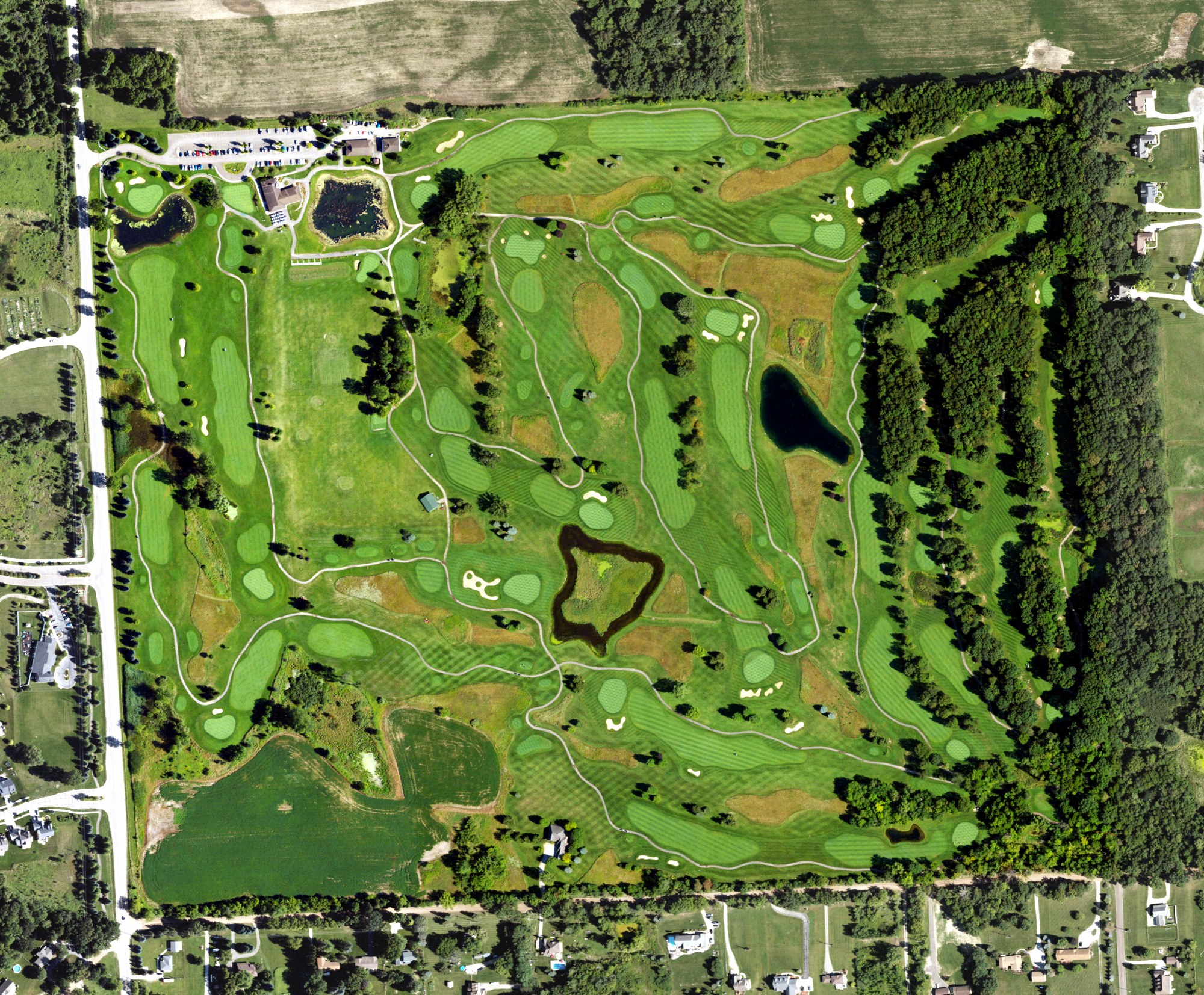 Aerial view of Coyote Golf Club, MI