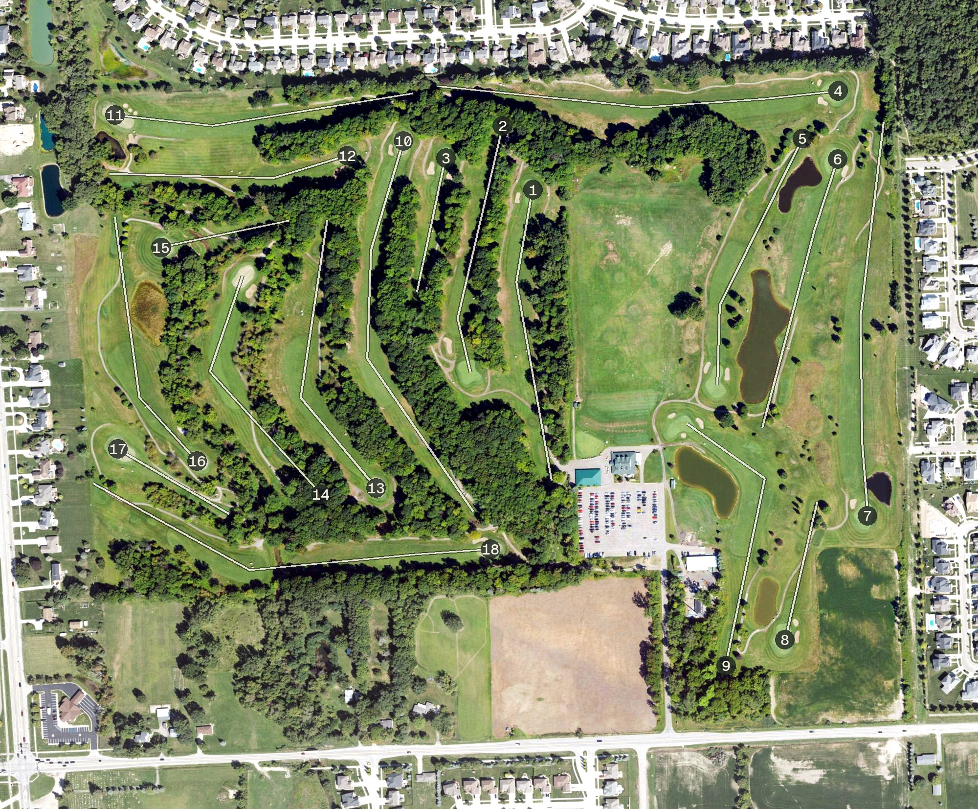 Aerial view of Cracklewood Golf Club!, MI