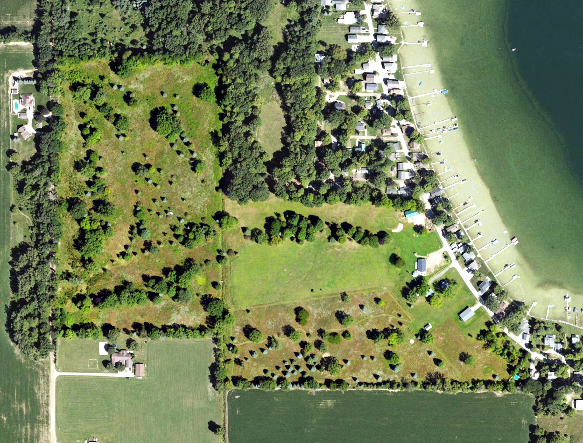 Aerial view of Crystal Golf Course, MI