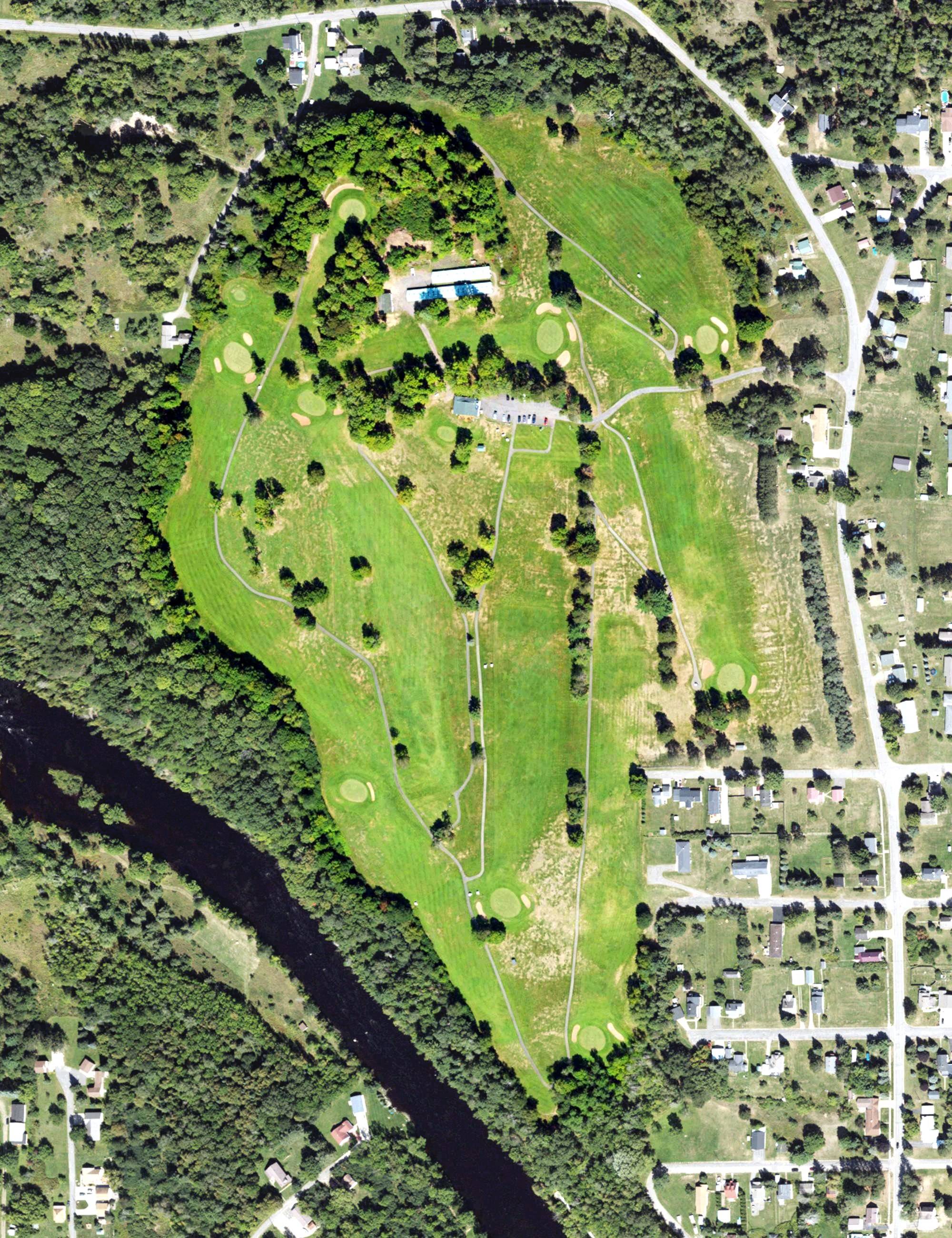 Aerial view of Crystal View Golf Course, MI