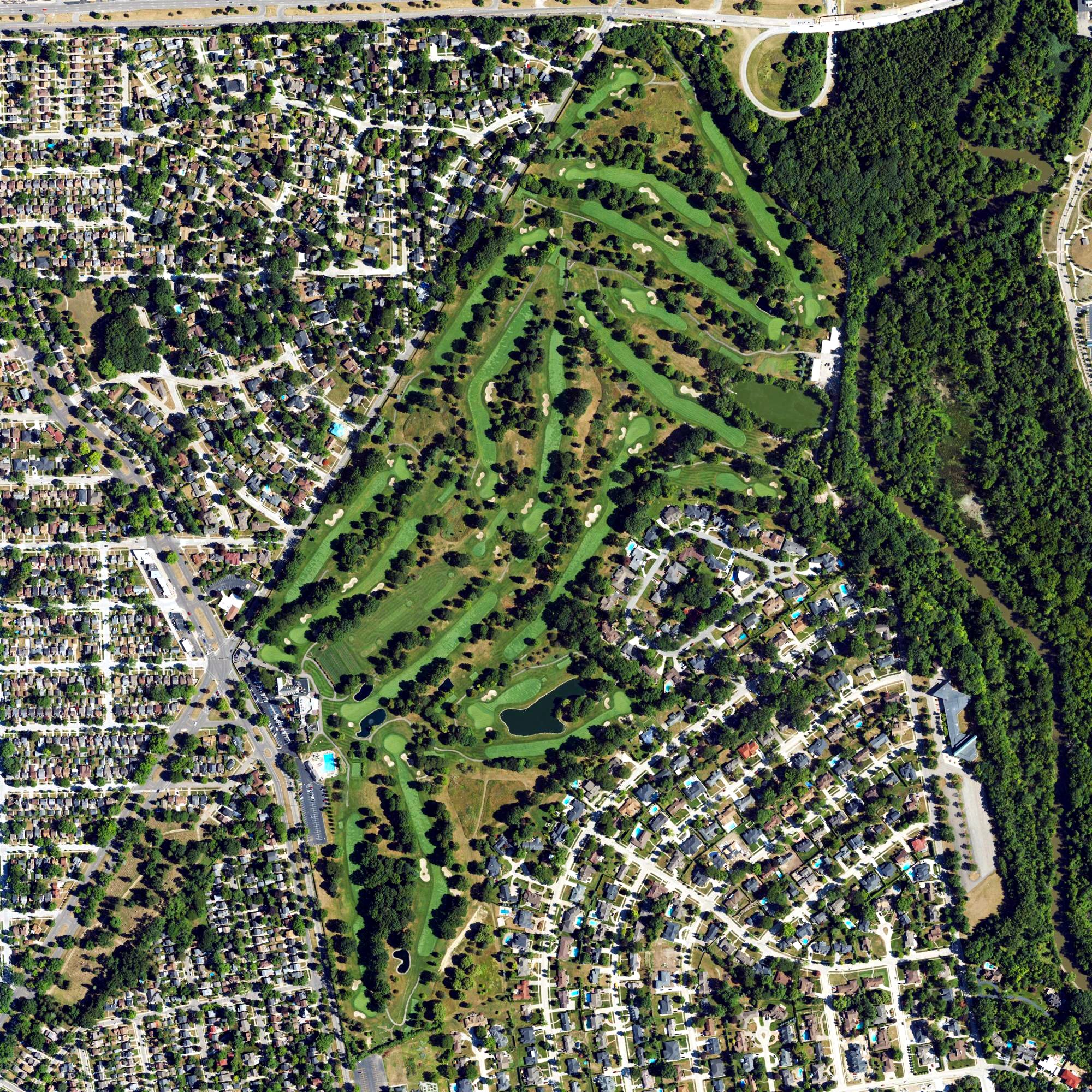 Aerial view of Dearborn Country Club, MI