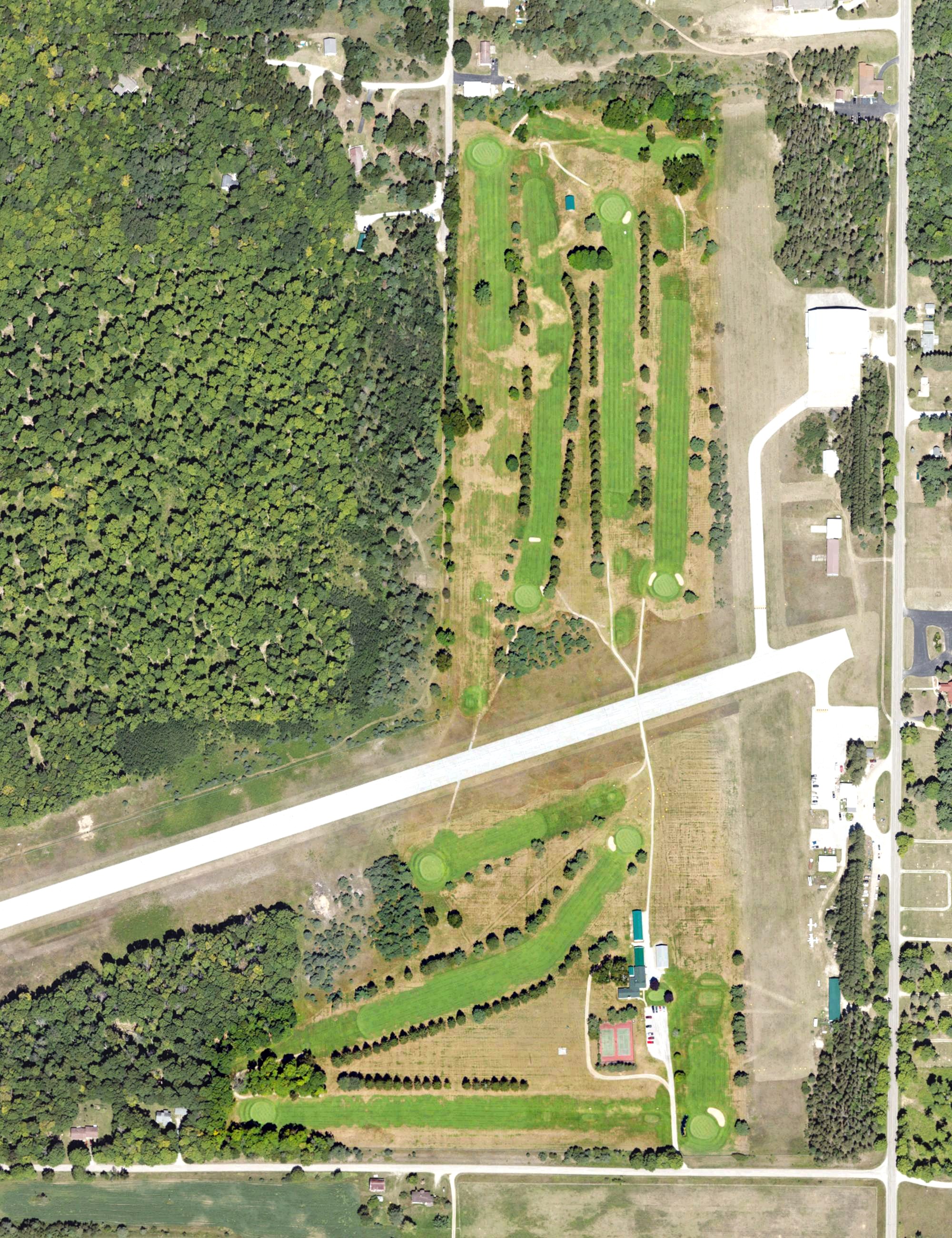 Aerial view of Drummond Island Golf Club, MI